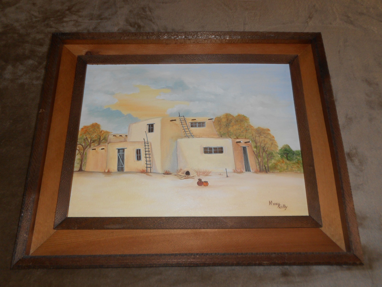 ***MARY GILLY*** SOUTHWEST ADOBE/ DWELLING/ HACIENDA PAINTING SBA 12-16?
