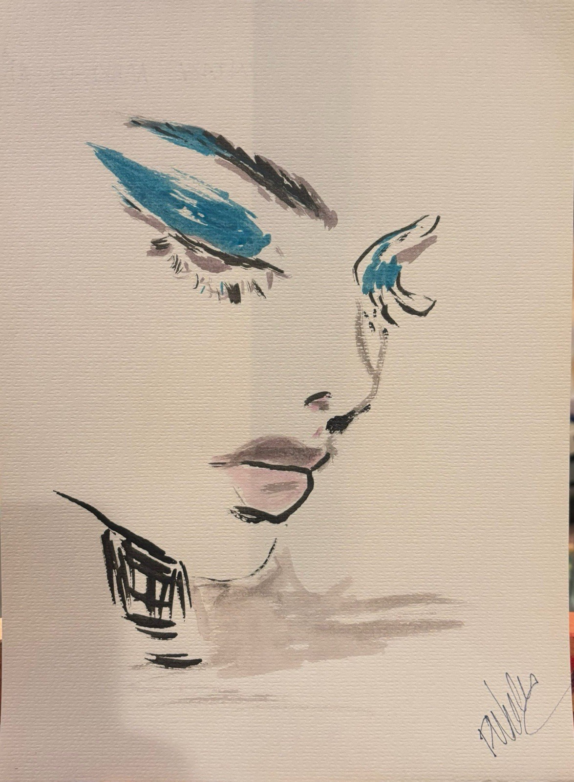 11×15 Unframed Signed Acrylic Paper, Multicolored, Handmade, Art, Brand New