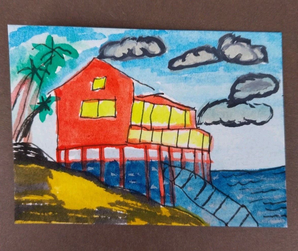 Acrylic Painting IMPRESSIONISM Collectible ORIGINAL Seascape Landscape – GAT