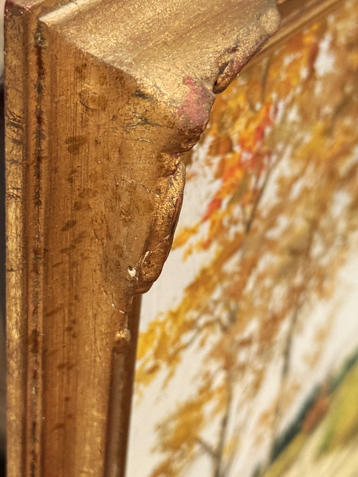 Ernst F. Karger (Austria), VTG E. 20th C Textured O/C Autumnal Landscape, Signed