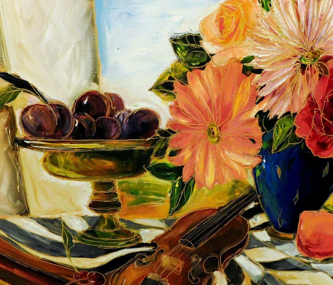 Maya Eventov «Afternoon Serenade» Original Acrylic on Canvas, H.Signed