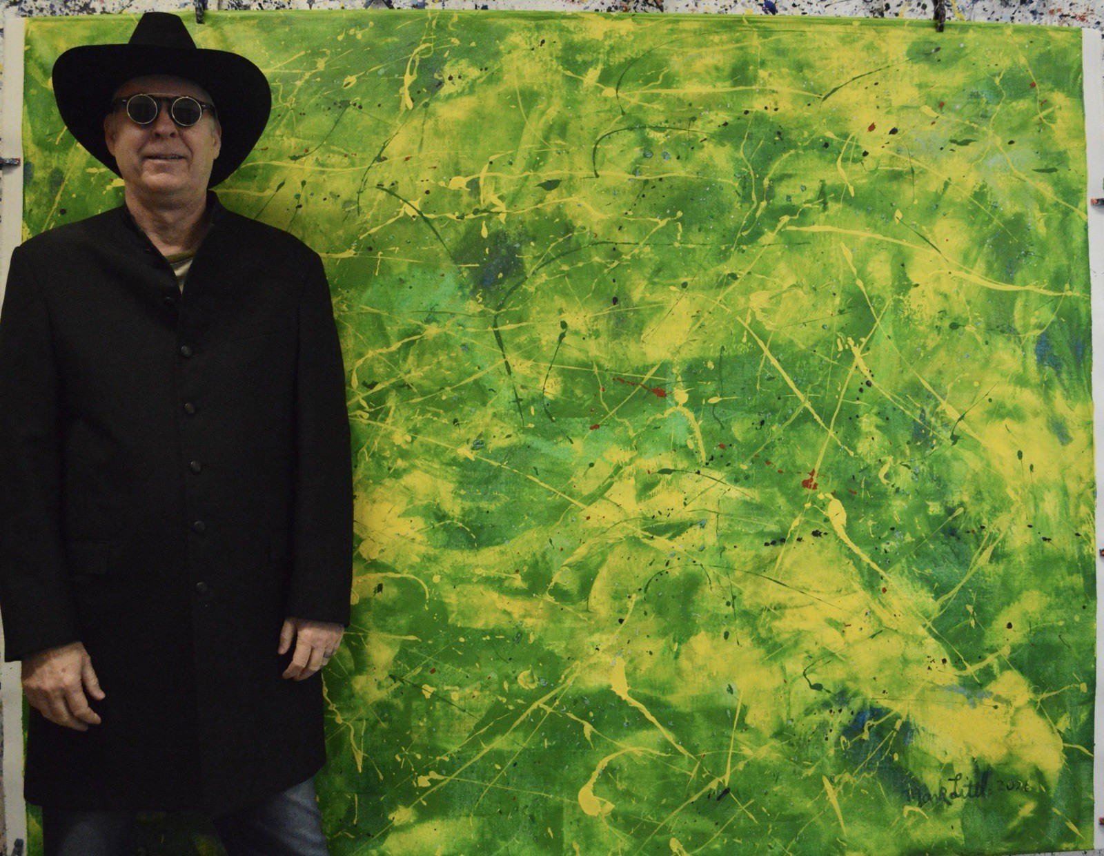 Jackson Pollock Style Giant Canvas Painting 81”X62” (6 Foot 9 inch) Abstract XXL