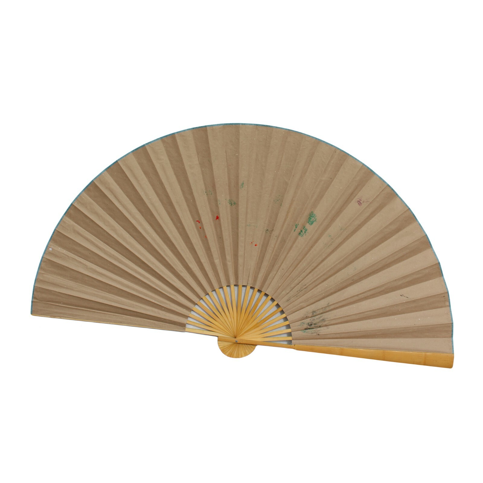 Chinese Handmade Fan Shape Flower Theme Paper Painting cs5633
