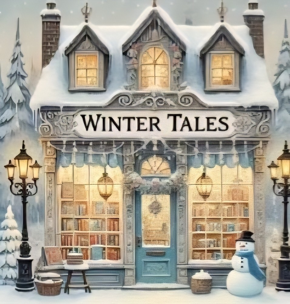 DIY Winter Tales Bookstore Diamond Painting (40×40 cm)