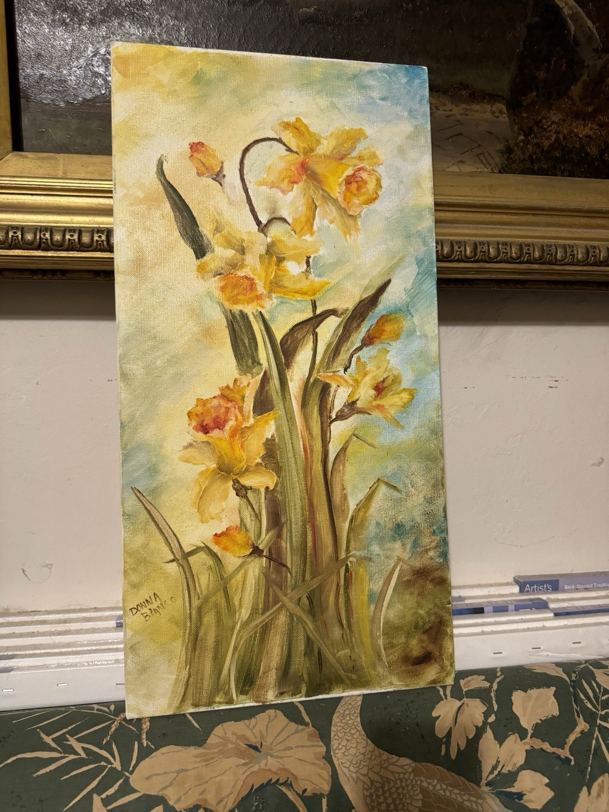 Daffodils Original Oil Painting By Donna Bianco