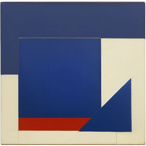Medium Abstract Painting 2×2 ft. Post-Modernism Geometric Demrin OOAK NEW