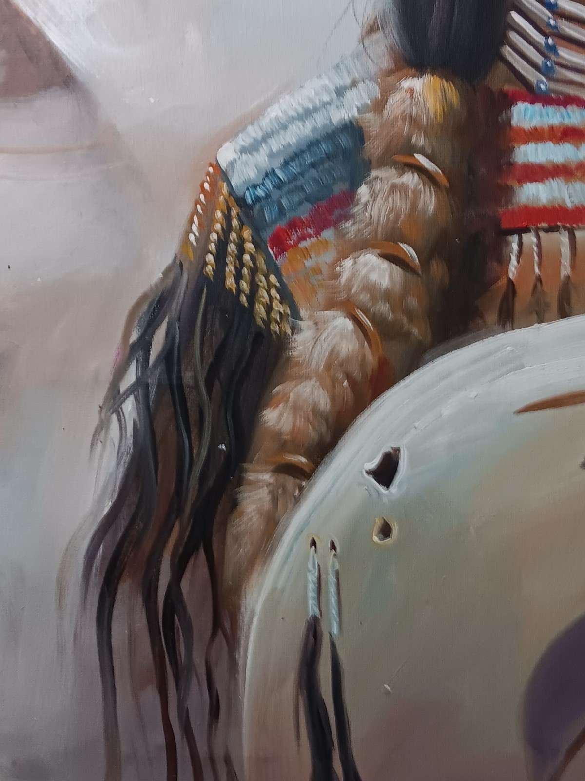 Original Oil Painting Native American Indian signed by A. Norman