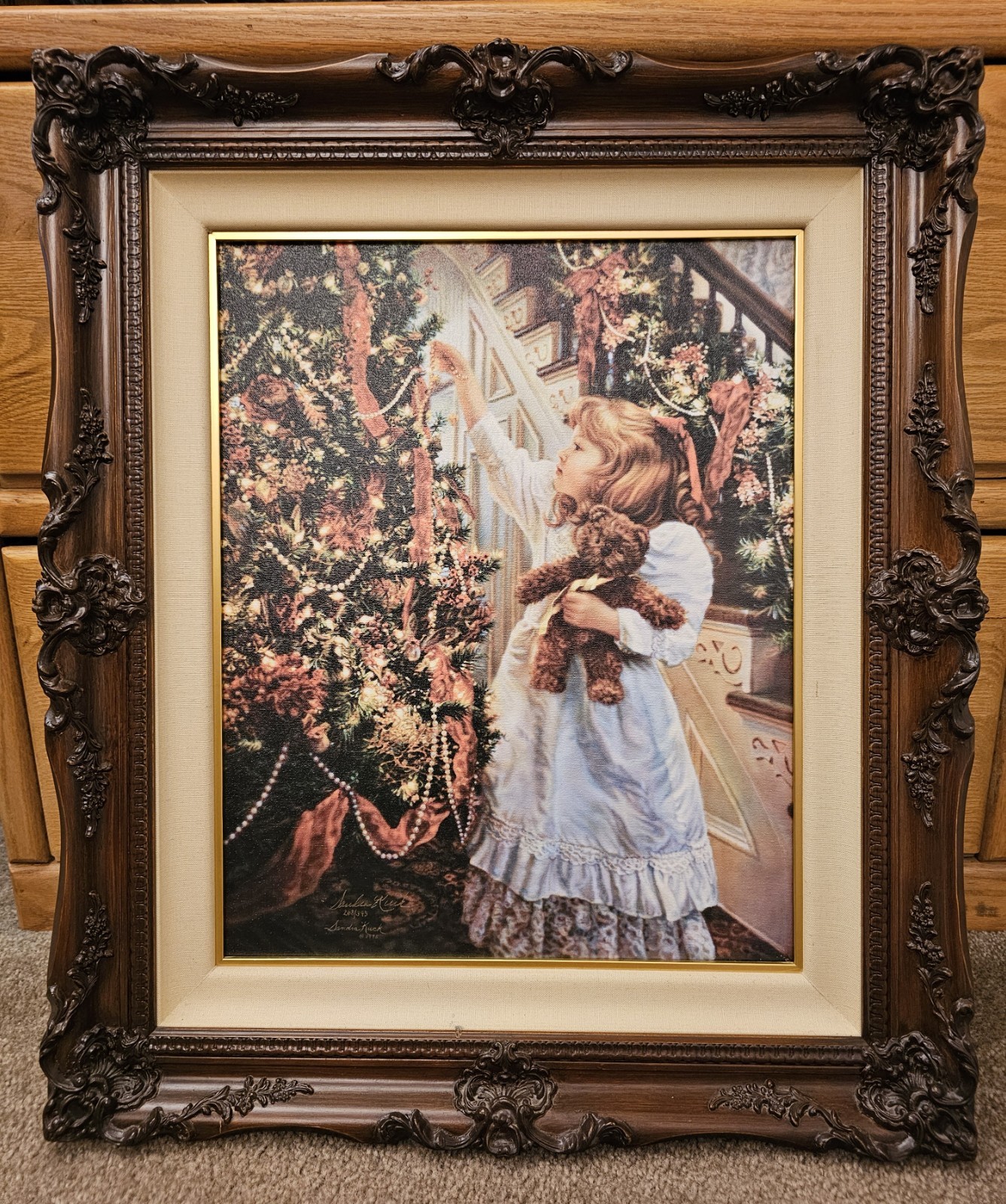 Sandra Kuck «Night Before Christmas» Limited Edition Canvas #268/395 Signed!