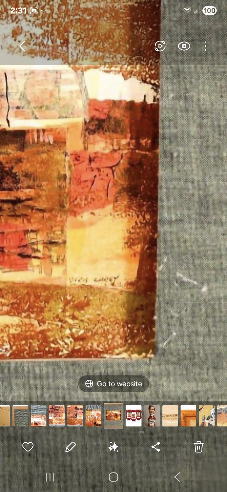 Doris Carey Untitled Abstract Original Painting Signed On Board Framed 15×13