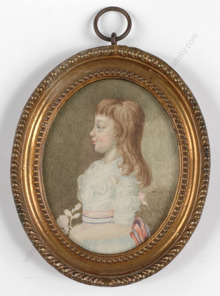 Attributed to Johannes Anspach (1752-1823) «Fraülein Schultz» large miniature(m)