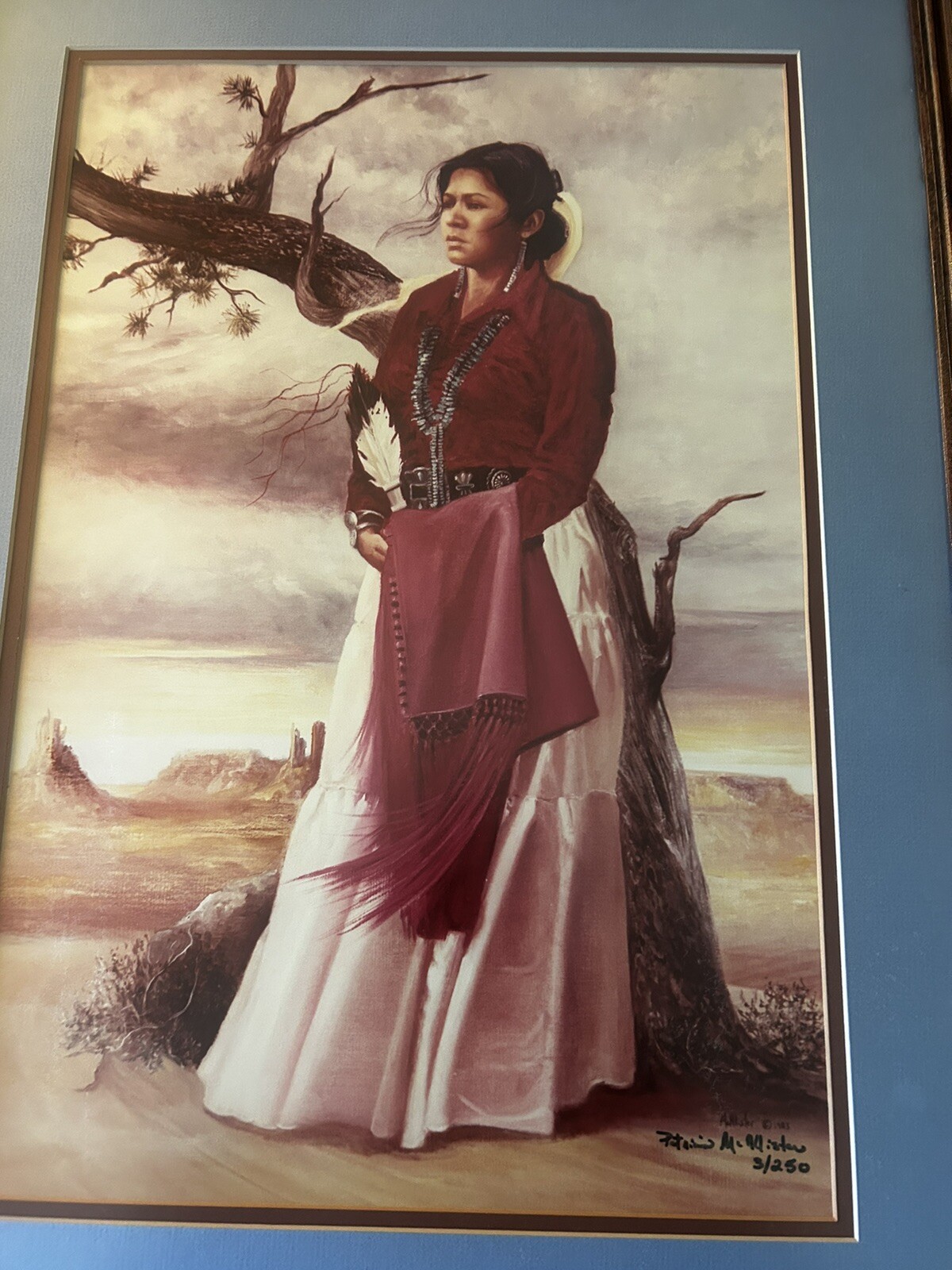 Pat McAllister Signed & Framed Print 21 1/2w X 27 1/2 L ..3/250 Dated 1983