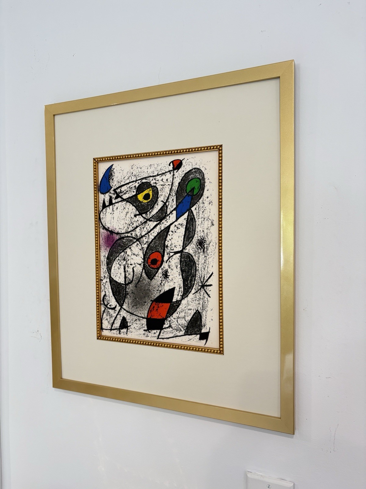 Joan Miró Lithograph Hand Signed & Numbered (1890s-1980s) Matted & Framed