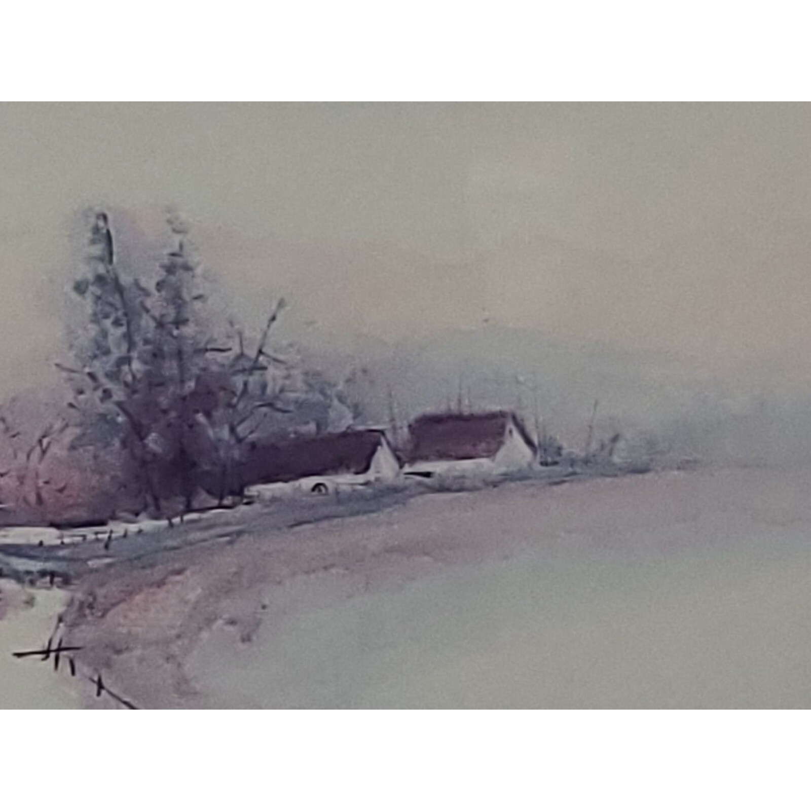 Vintage Original Watercolor painting by Ackerman Matted and Framed 25 x 25