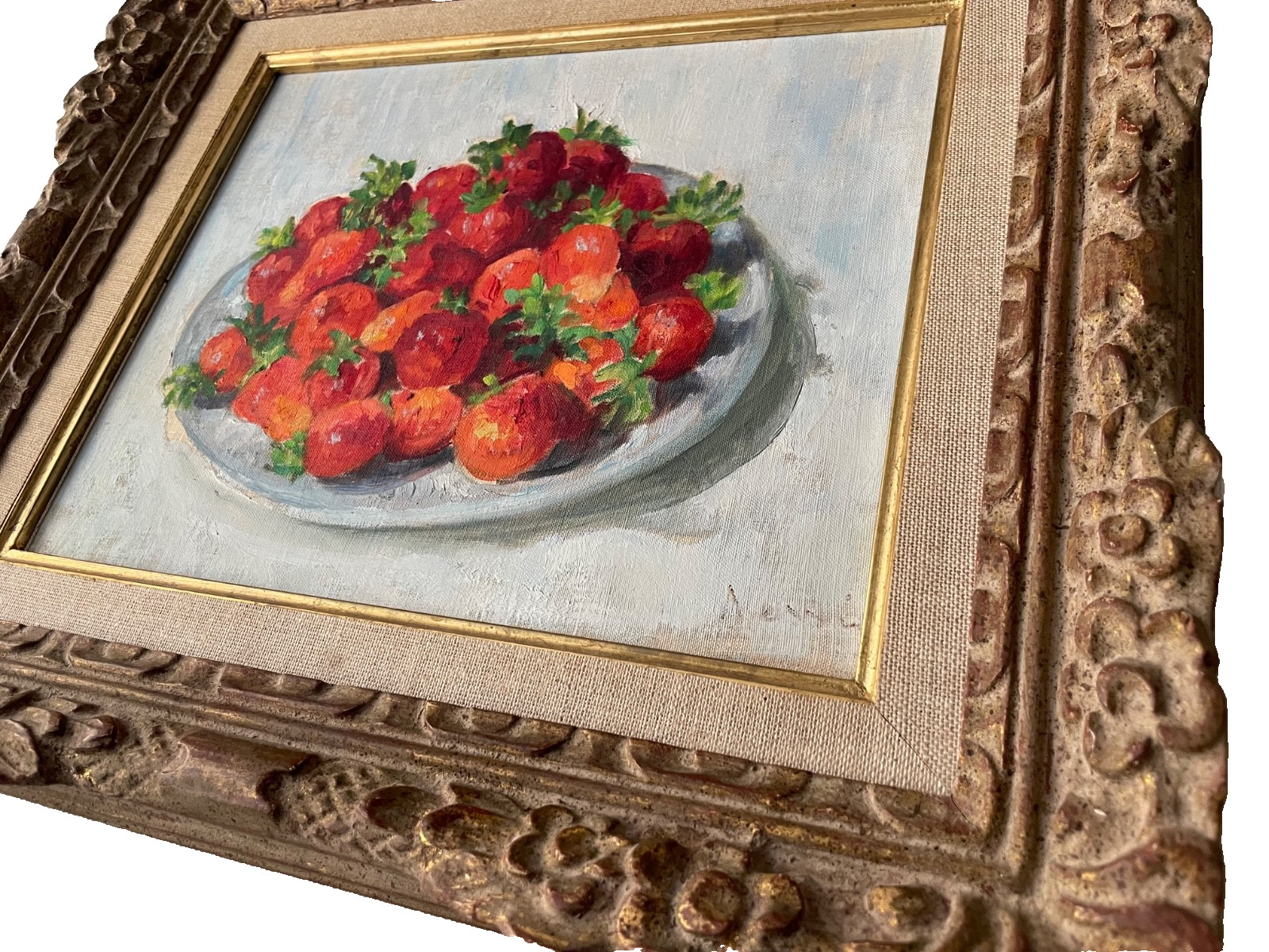 Original Oil on Canvas Still Life Nessi-Valtat French Signed Montparnasse Frame