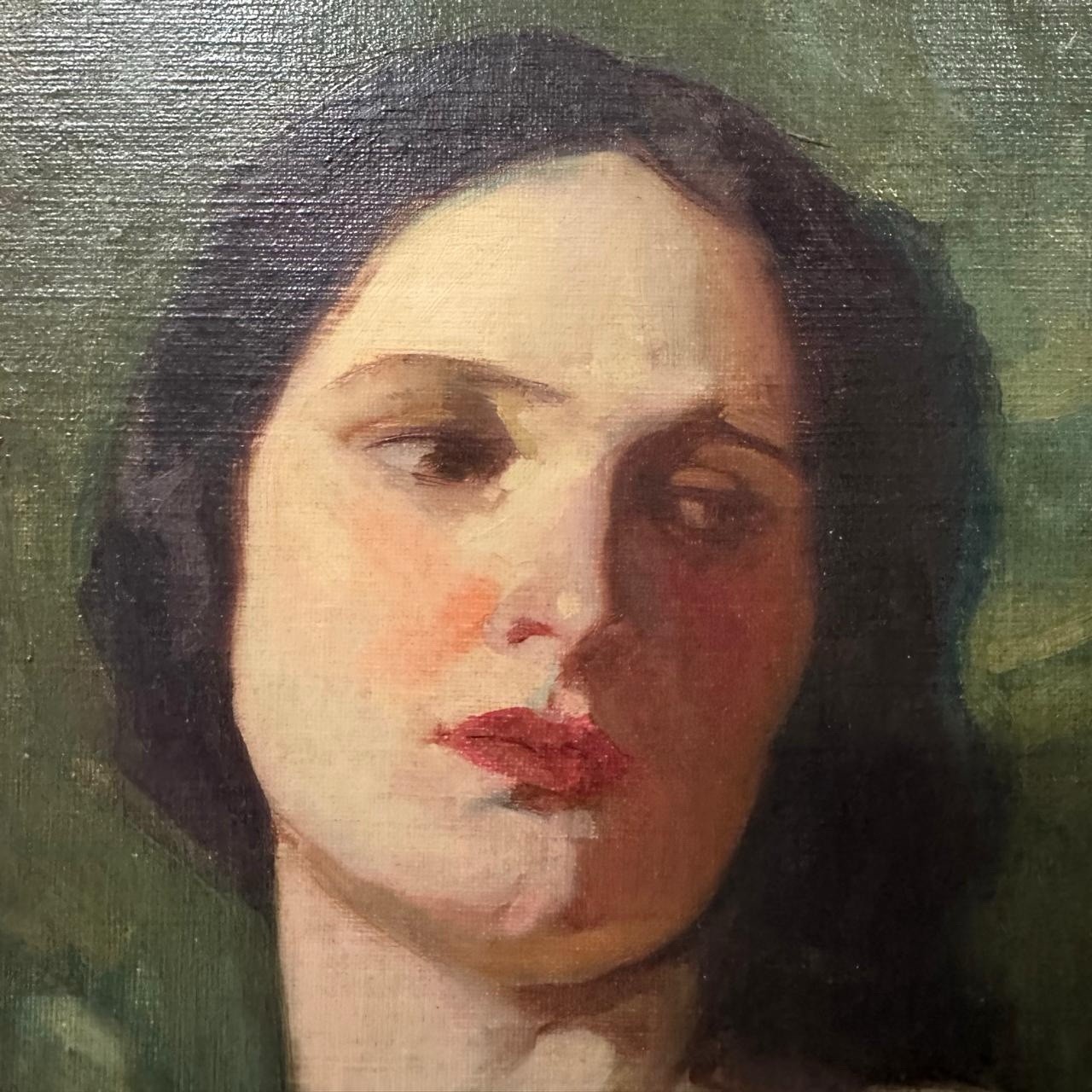 John Henry Amshewitz (1882-1942) : Study Of A Young Lady , Oil On Canvas ,Signed