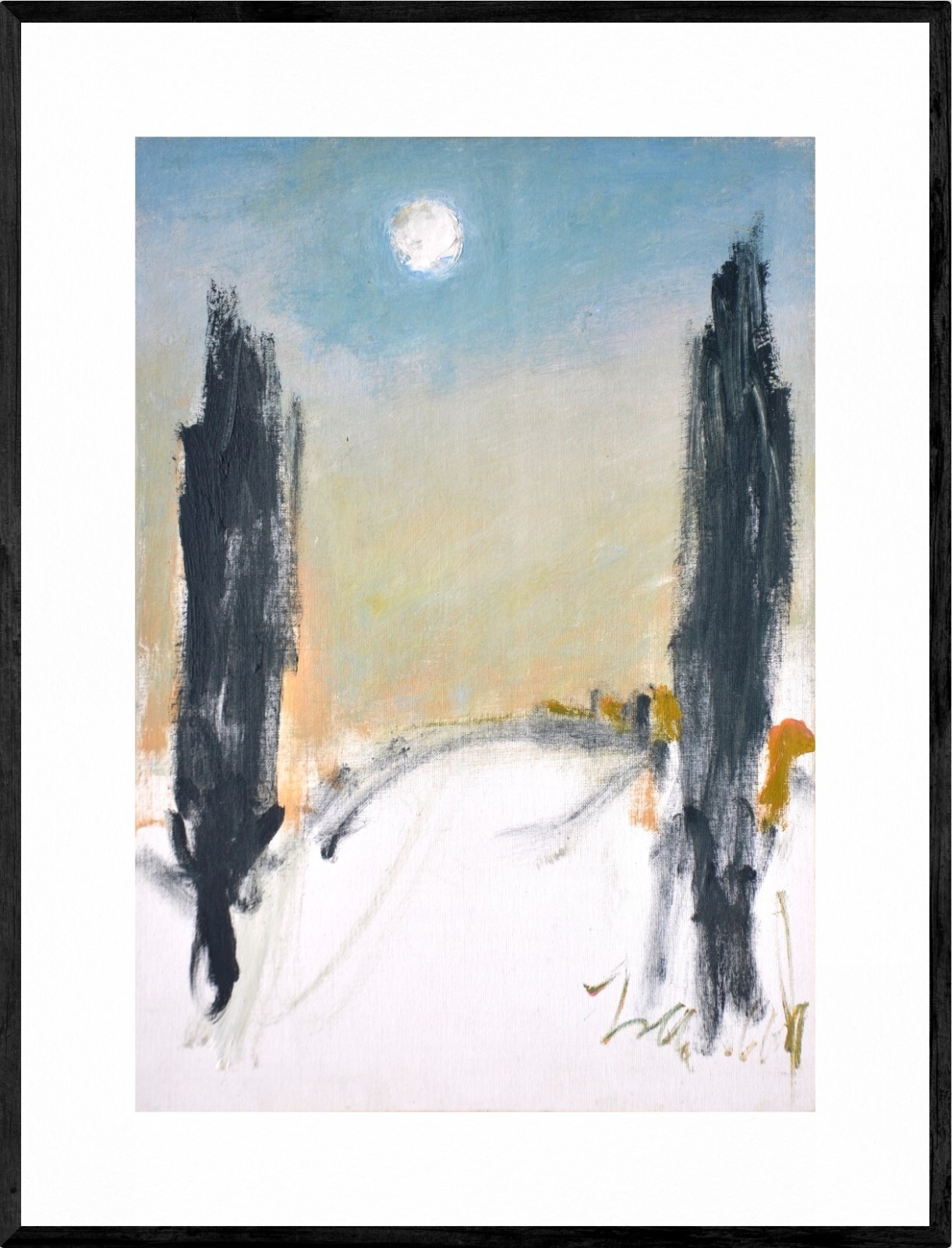 Original landscape acrylic on canvas by Italian artist