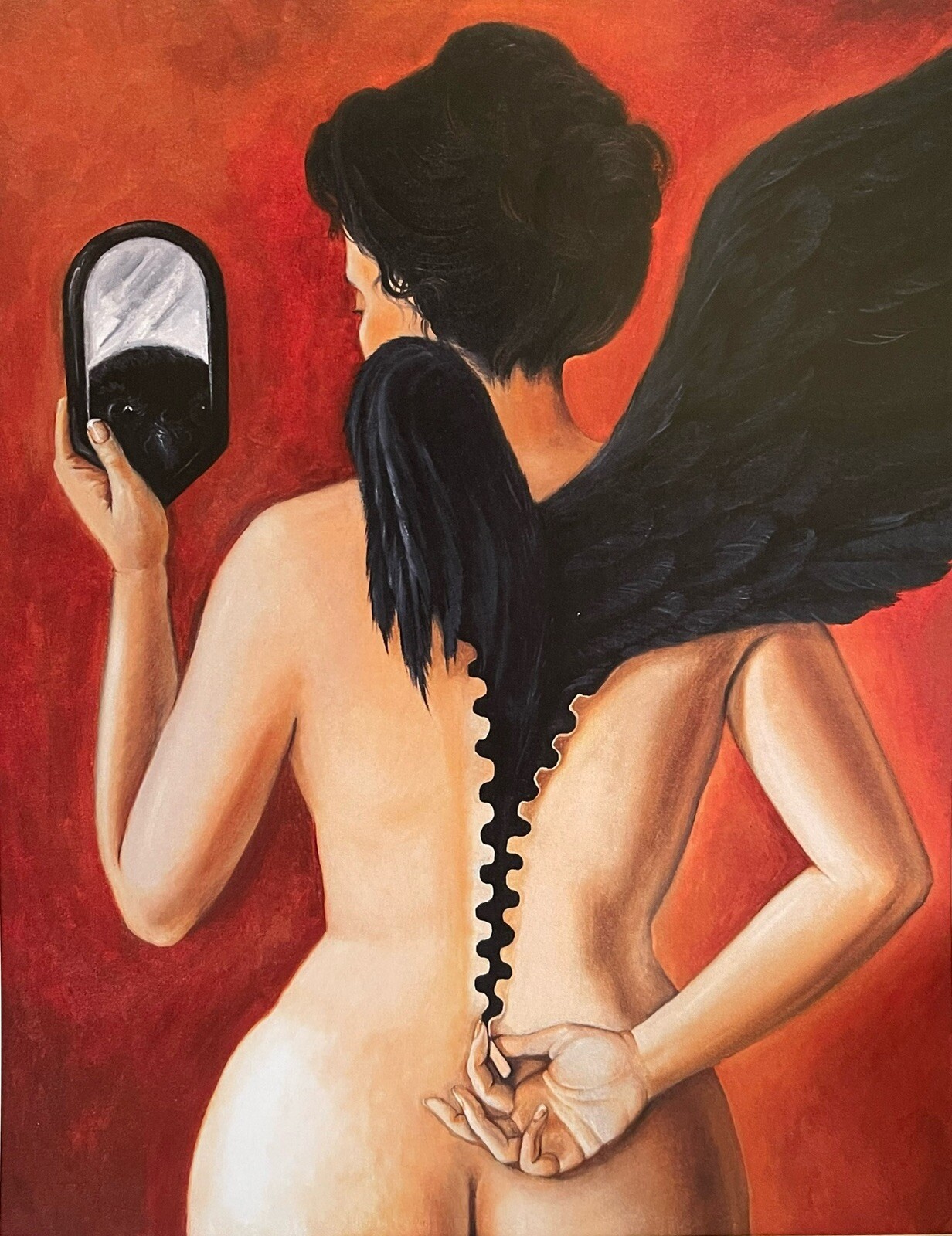 ACEO PRINT OF PAINTING RYTA CROW STEAMPUNK ART GOTHIC Halloween pagan Witch folk