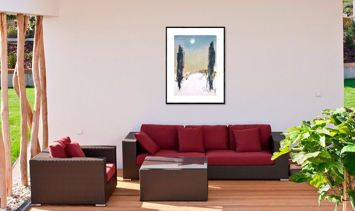 Original landscape acrylic on canvas by Italian artist