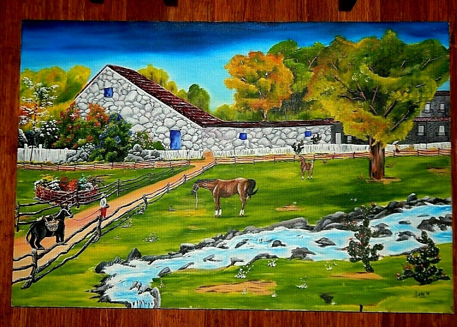 Spanish Haciendas & Horse Ranch, Bougainvillea in Bloom, Tile Roof, Mint Cond.