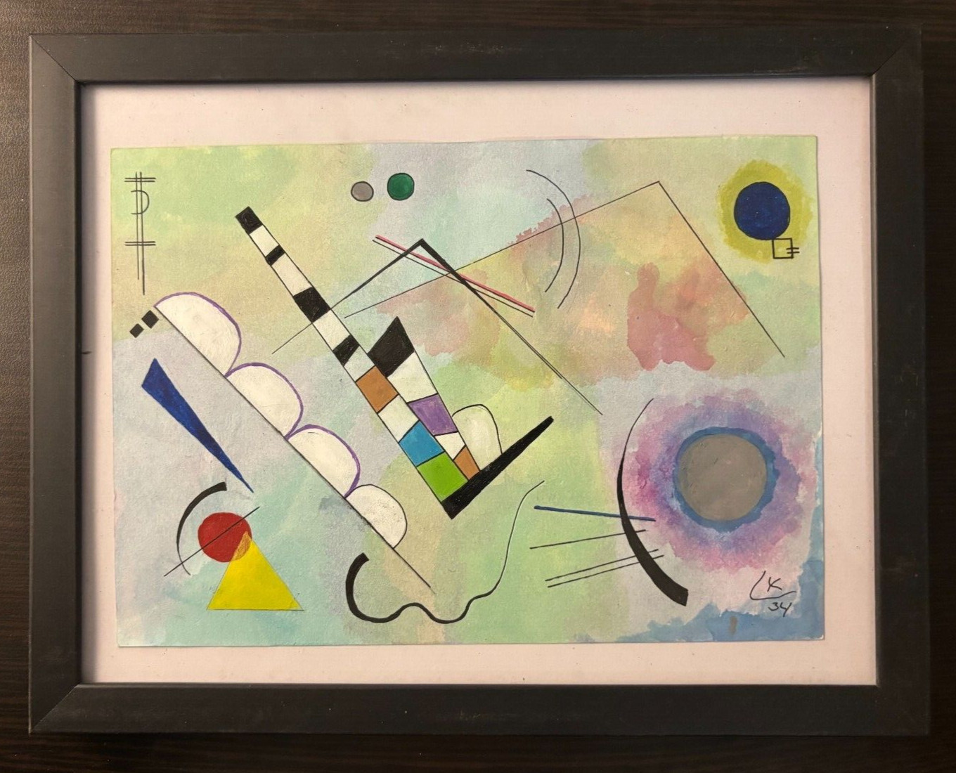*SALE* Wassily Kandinsky Mixed Media – Untitled – 1934 – Framed
