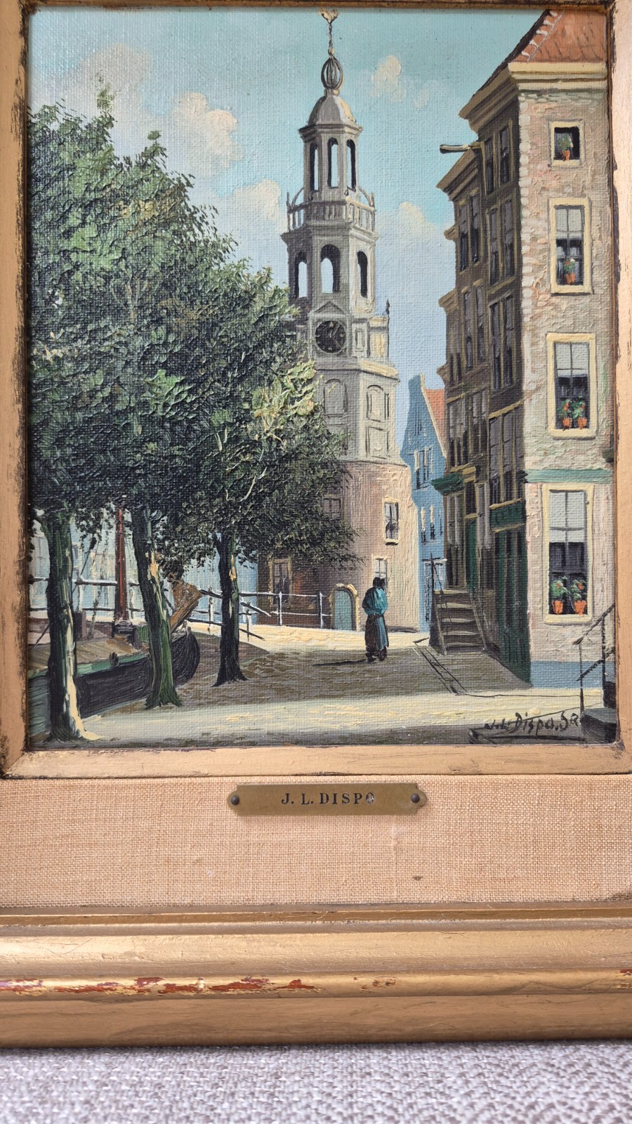 Jacobus Lambertus Dispo SR (1890-1964) Dutch Old Amsterdam oil painting original