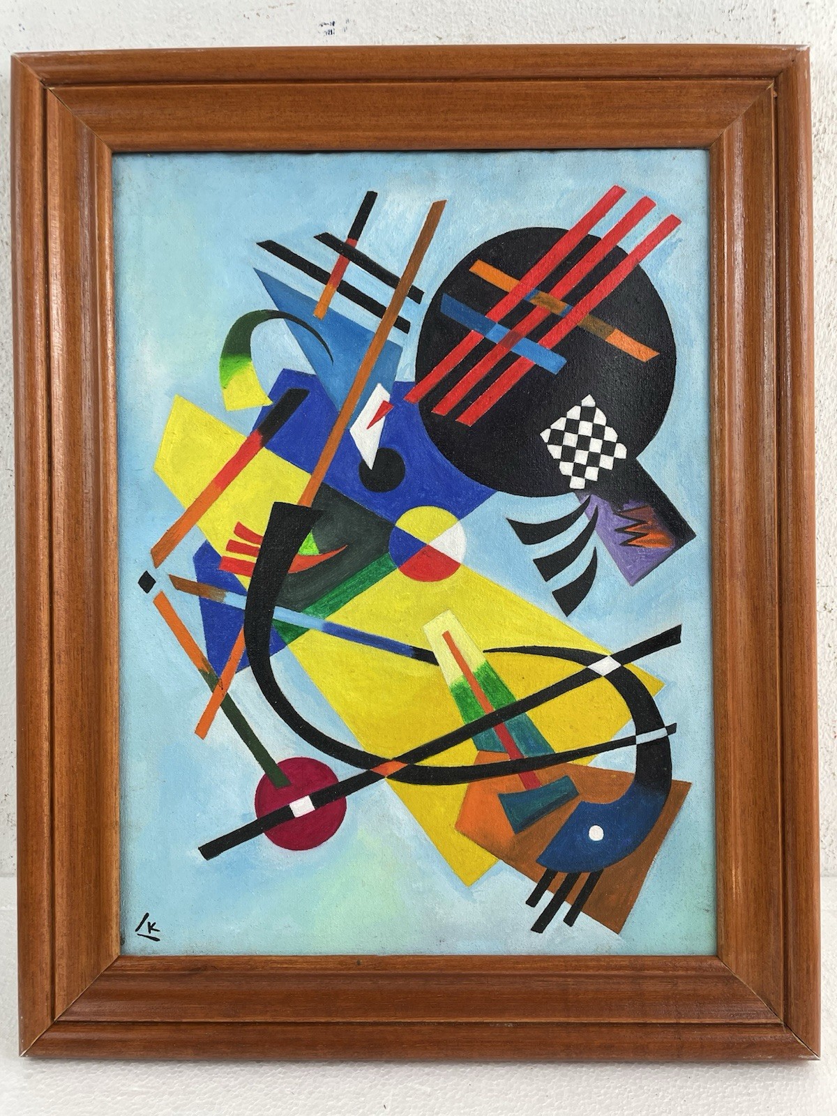 Wassily Kandinsky Oil On Canvas (Handmade) signed and stamped Framed
