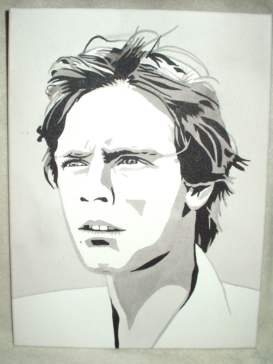 Canvas Painting Star Wars Mark Hamill Luke Skywalker Art 16×12 inch Acrylic