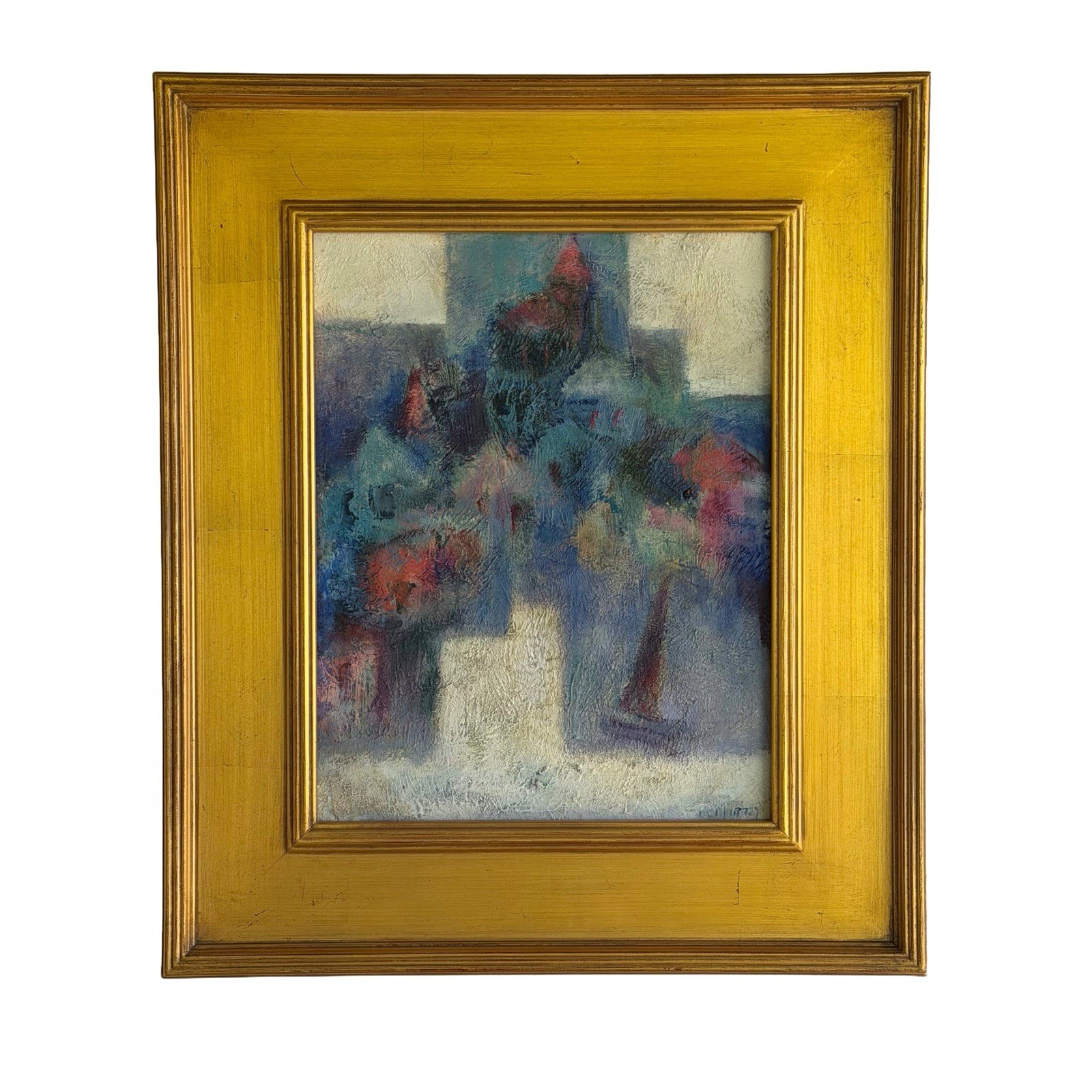 Vntg Original Eva McMurrey Abstract Mid Century Modern Oil Painting