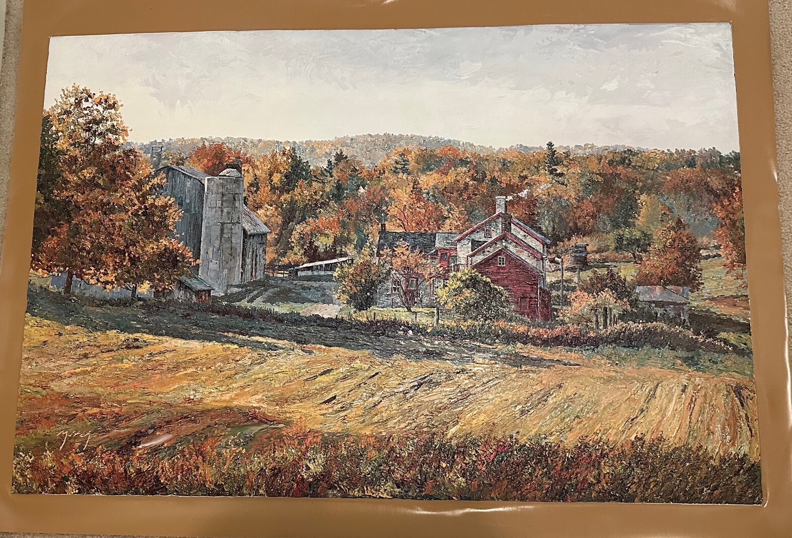 AUTHENTIC ARTAGRAPH OIL PAINTING «OCTOBER MORNING» M. KEIRSTEAD,SIGNED 220/1000