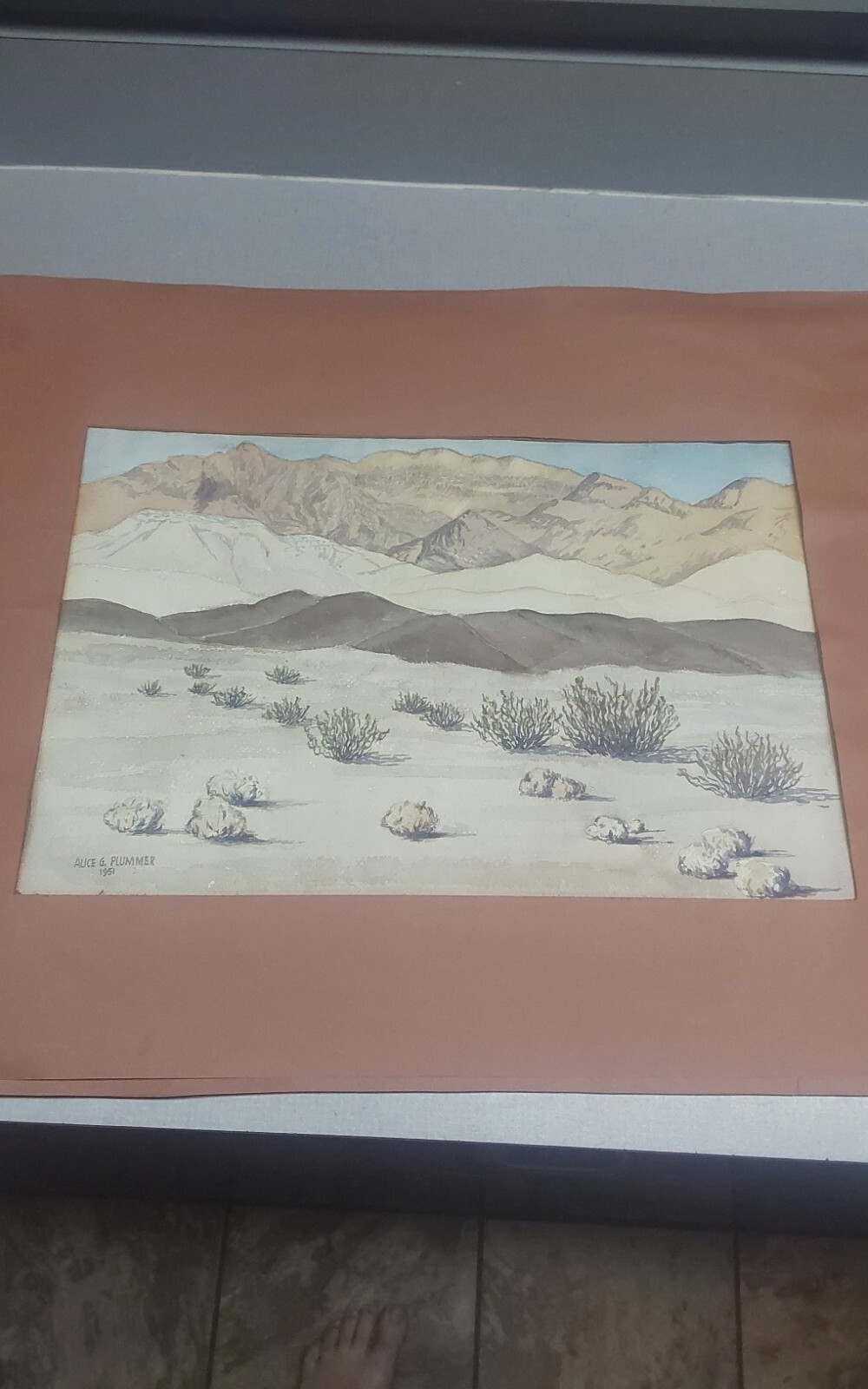 Southwestern Watercolor Painting By Alice G Plummer 1951 17.5 X 11.5 Inches