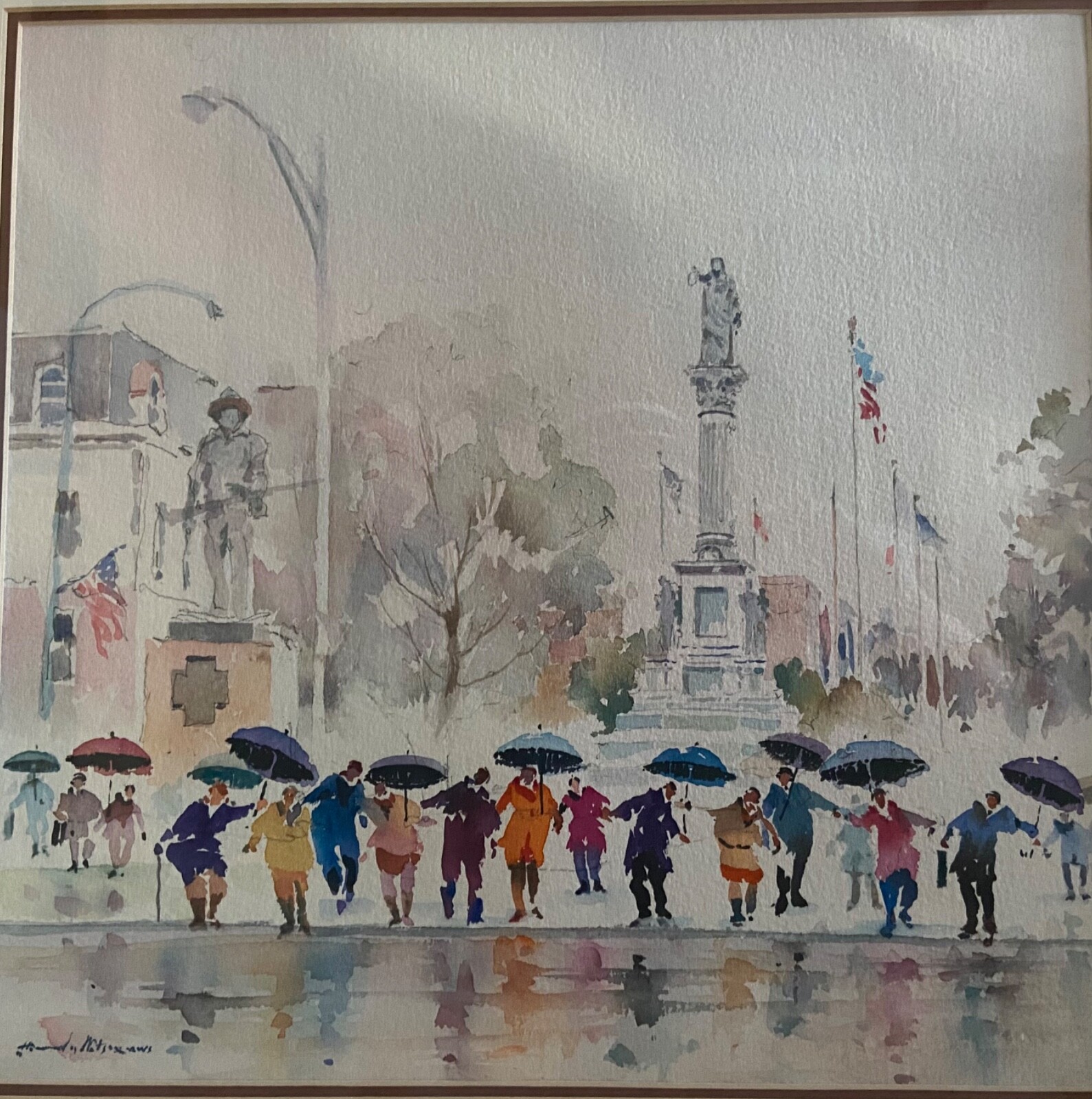 LISTED ARTIST HOWARD NOEL WATSON SIGNED ORIGINAL WATERCOLOR PAINTING