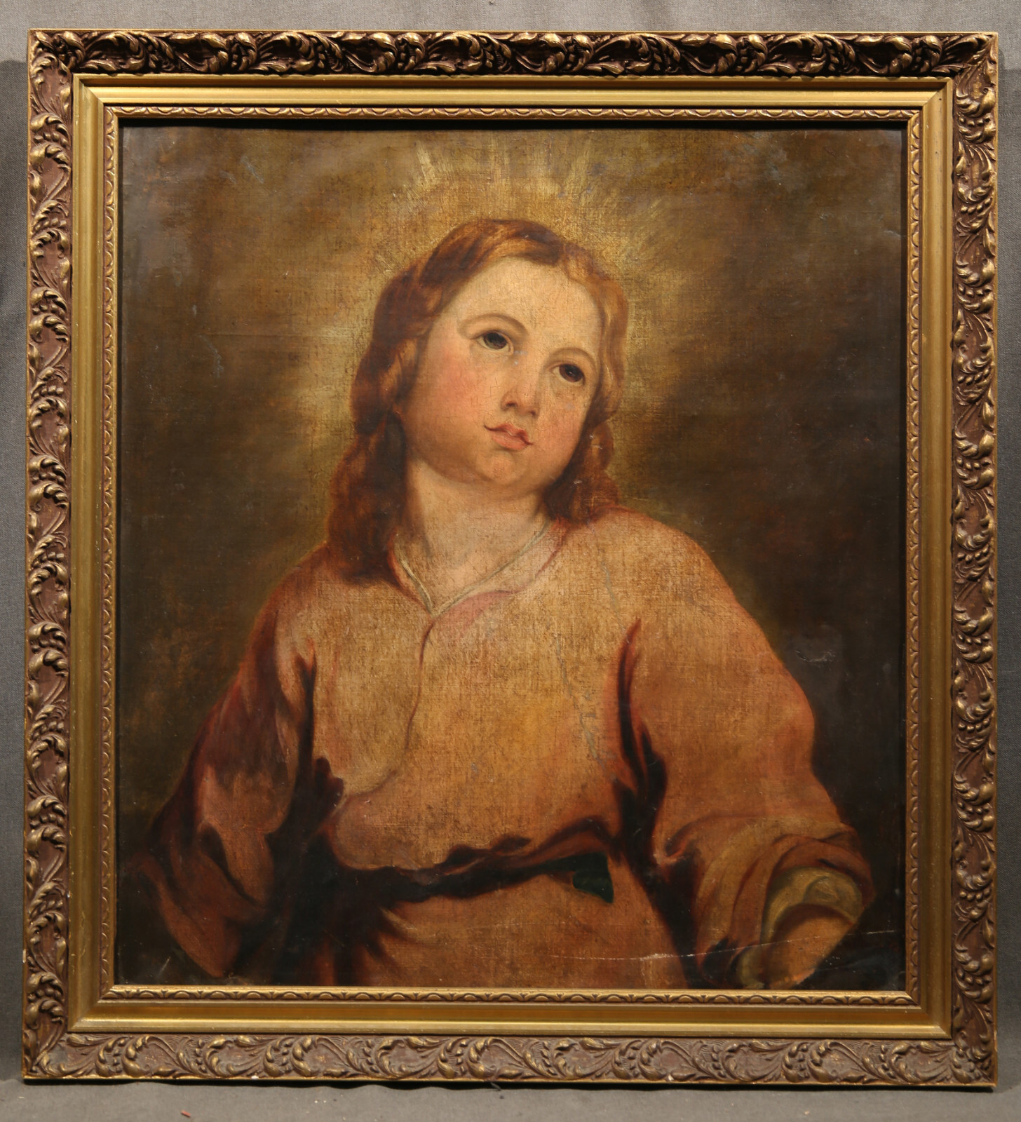 Early 19th Century Portrait Depiction of Young Saint or Jesus Christ