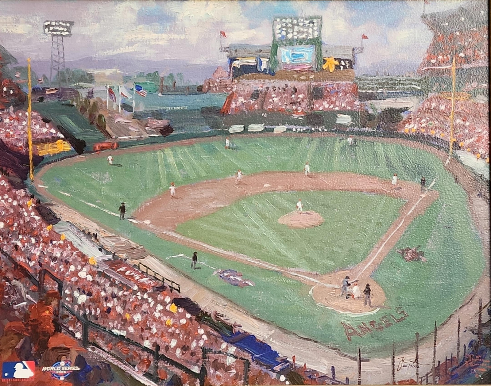 Thomas Kinkade Anaheim Angels 2002 World Series 16×20 Oil on Canvas