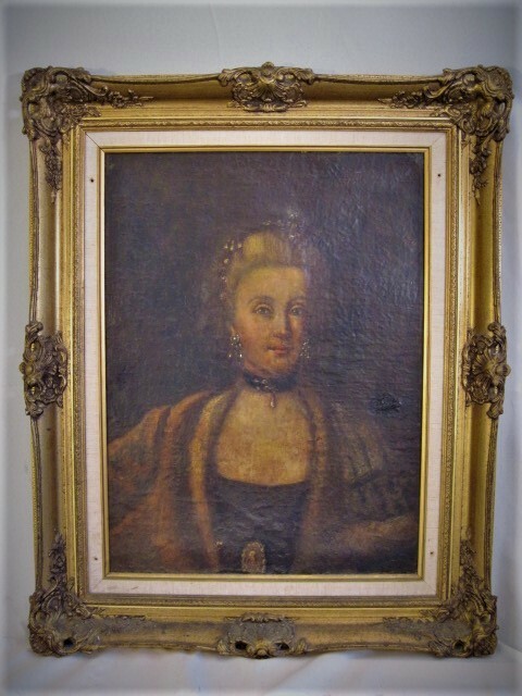 Antique Authentic Original Oil portrait 1700s — the «Polish Princess»