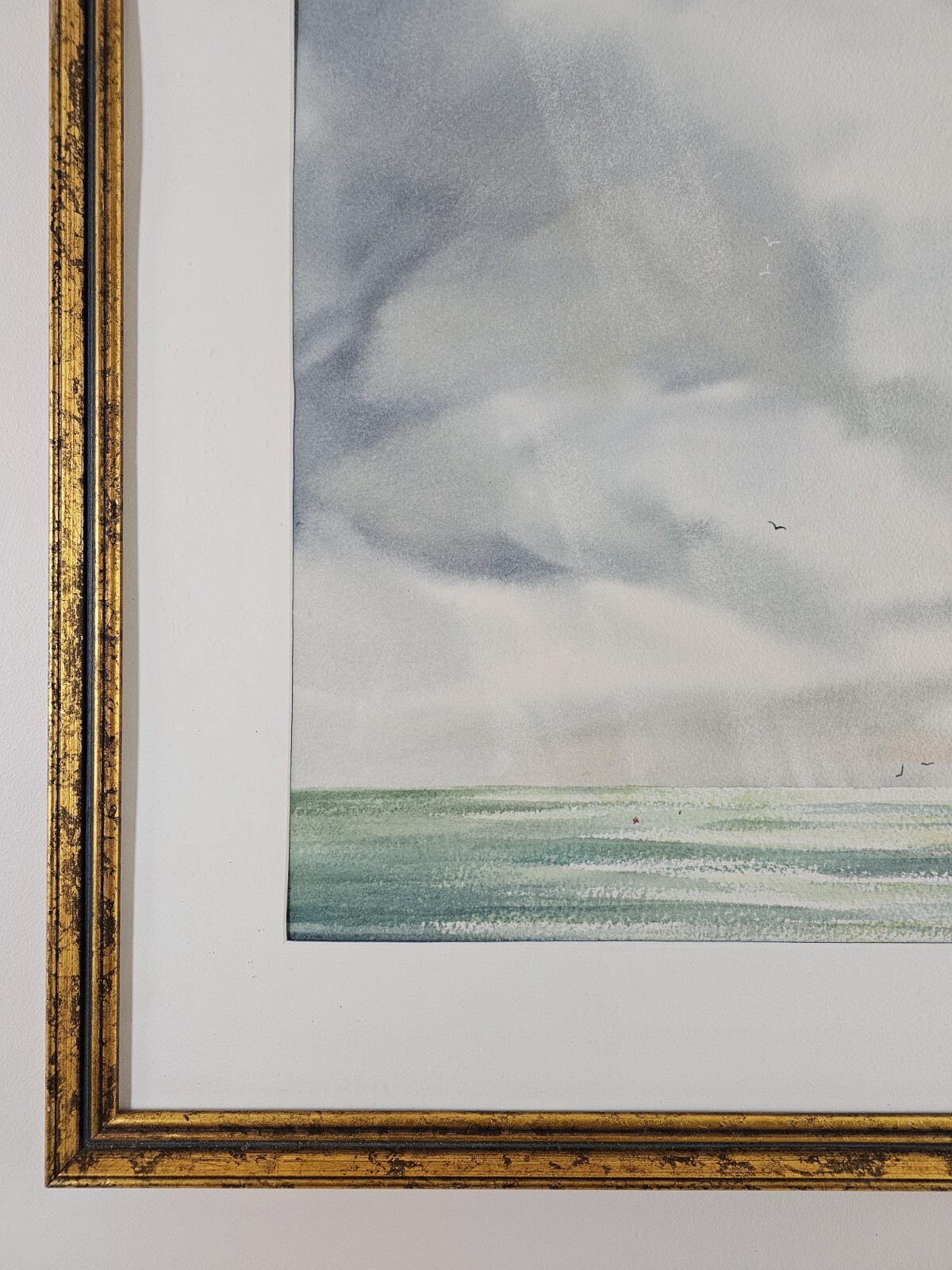 Large Vintage Original Signed Thomas Currey Painting 32×27 Framed Landscape Art