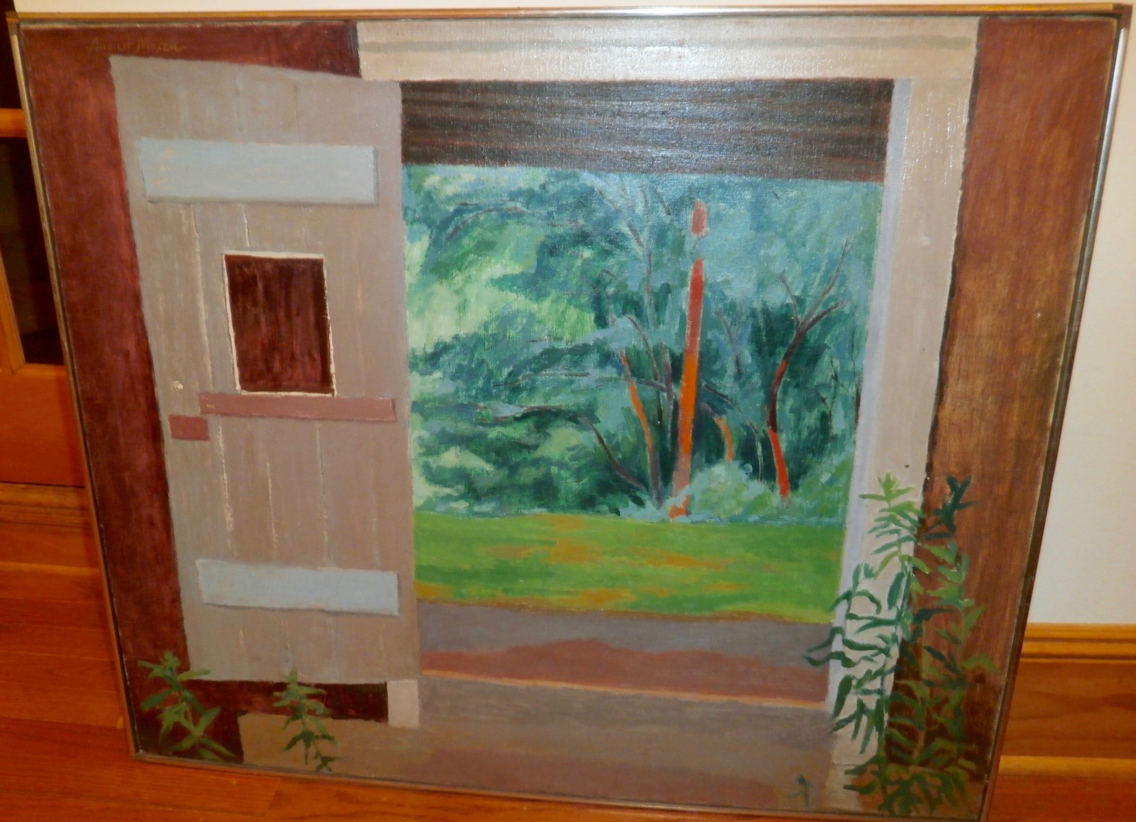 Shelter Island Studio & Yard-Oil Painting-30 x 35″-August Mosca