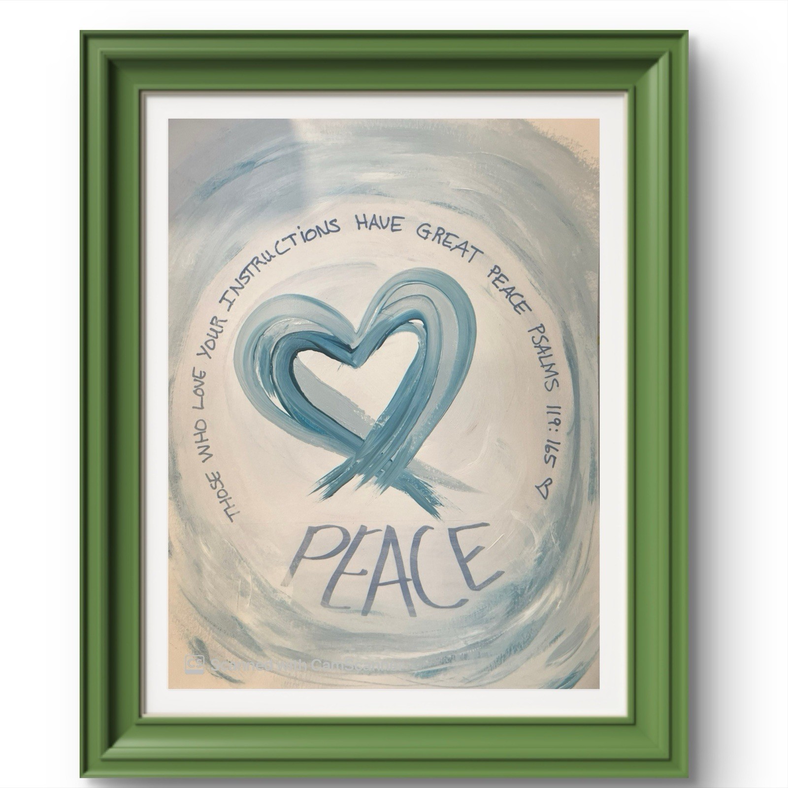 BLESSED#1006 Peace Art 11×14 Paper Gift Original Modern Abstract Expressionism