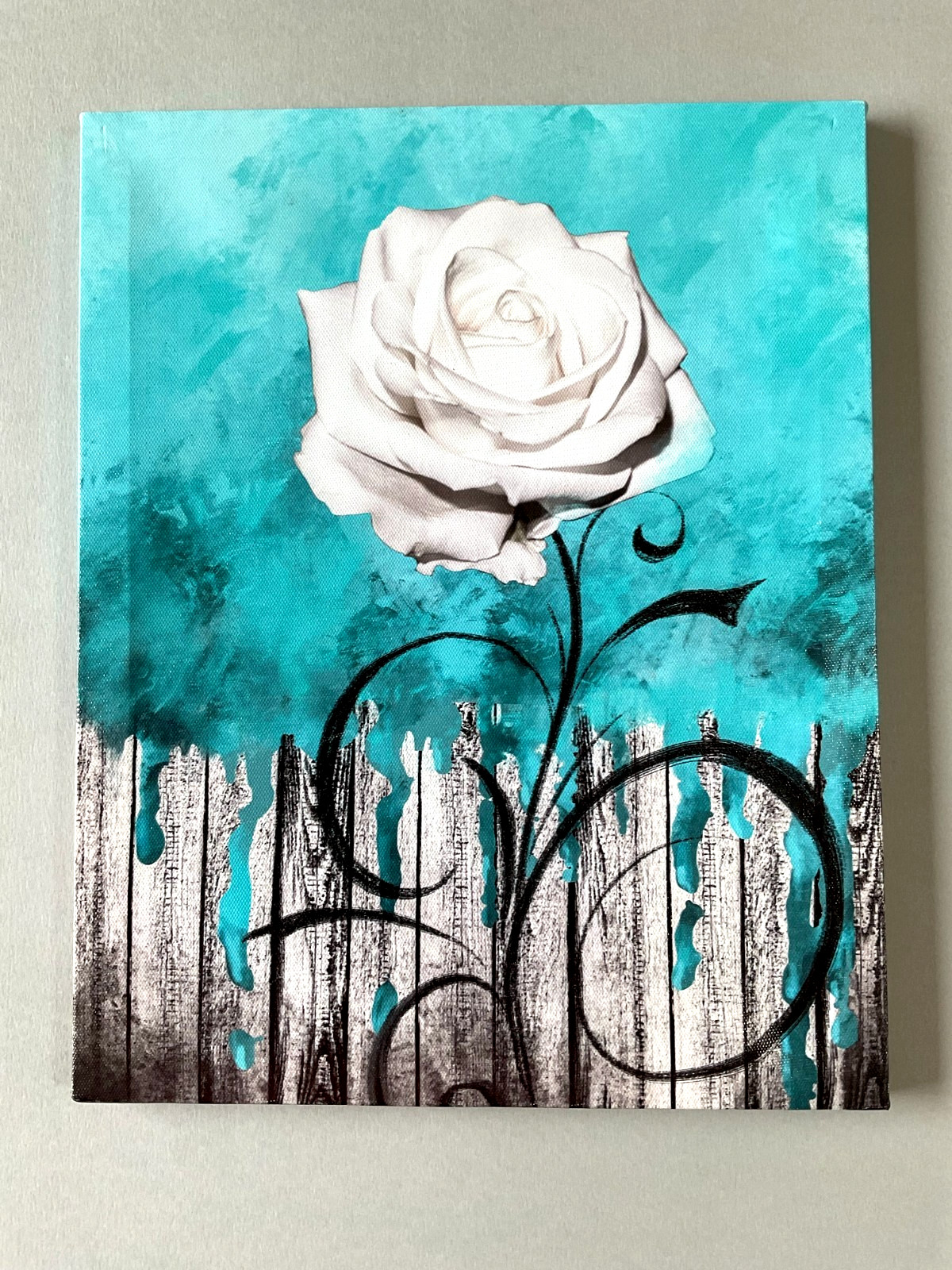 A White Rose Print 14 1/2″ H x 11 3/4″ W
