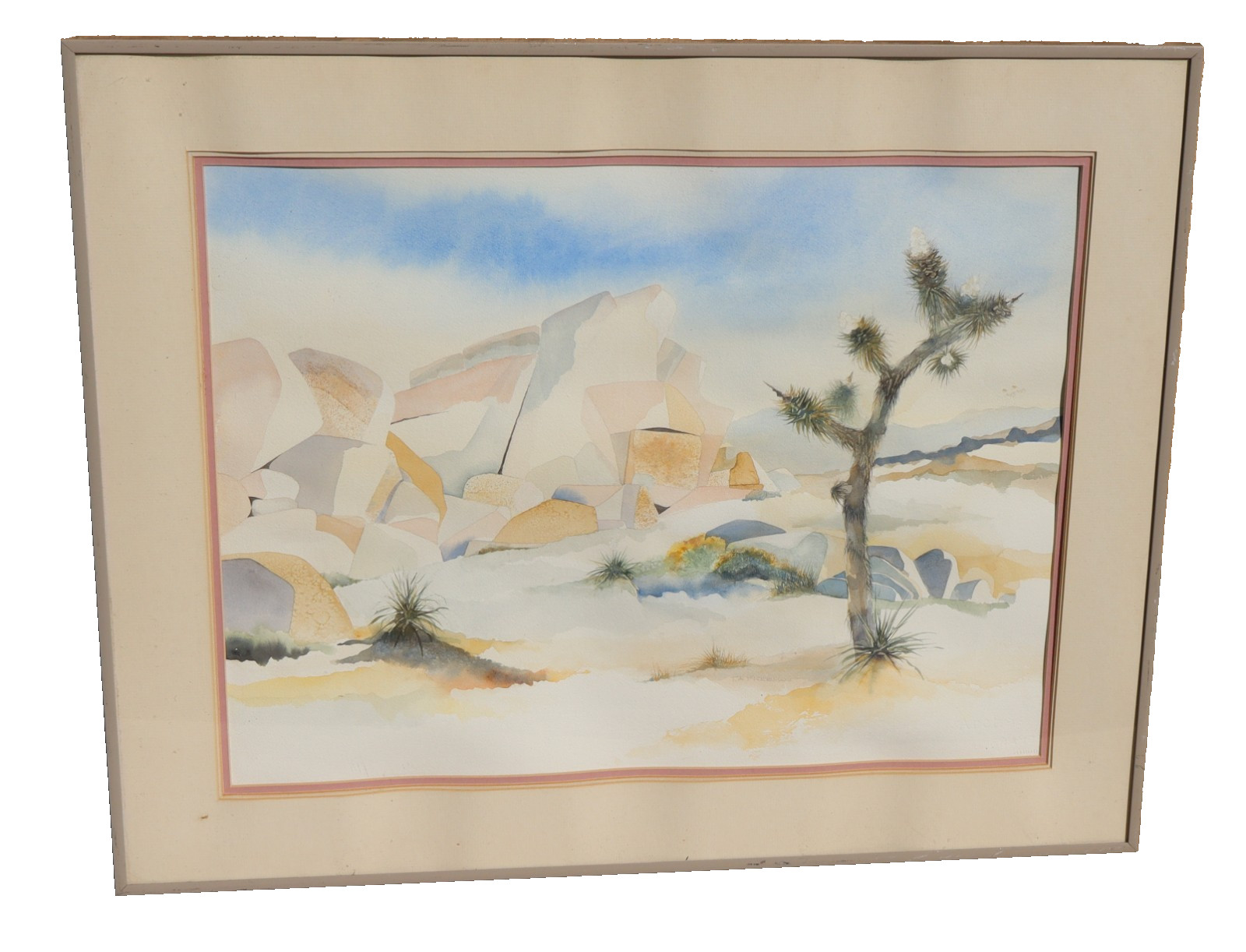 Tracy Freeman Palm Springs Desert Scene Original watercolor «Spring Prelude»