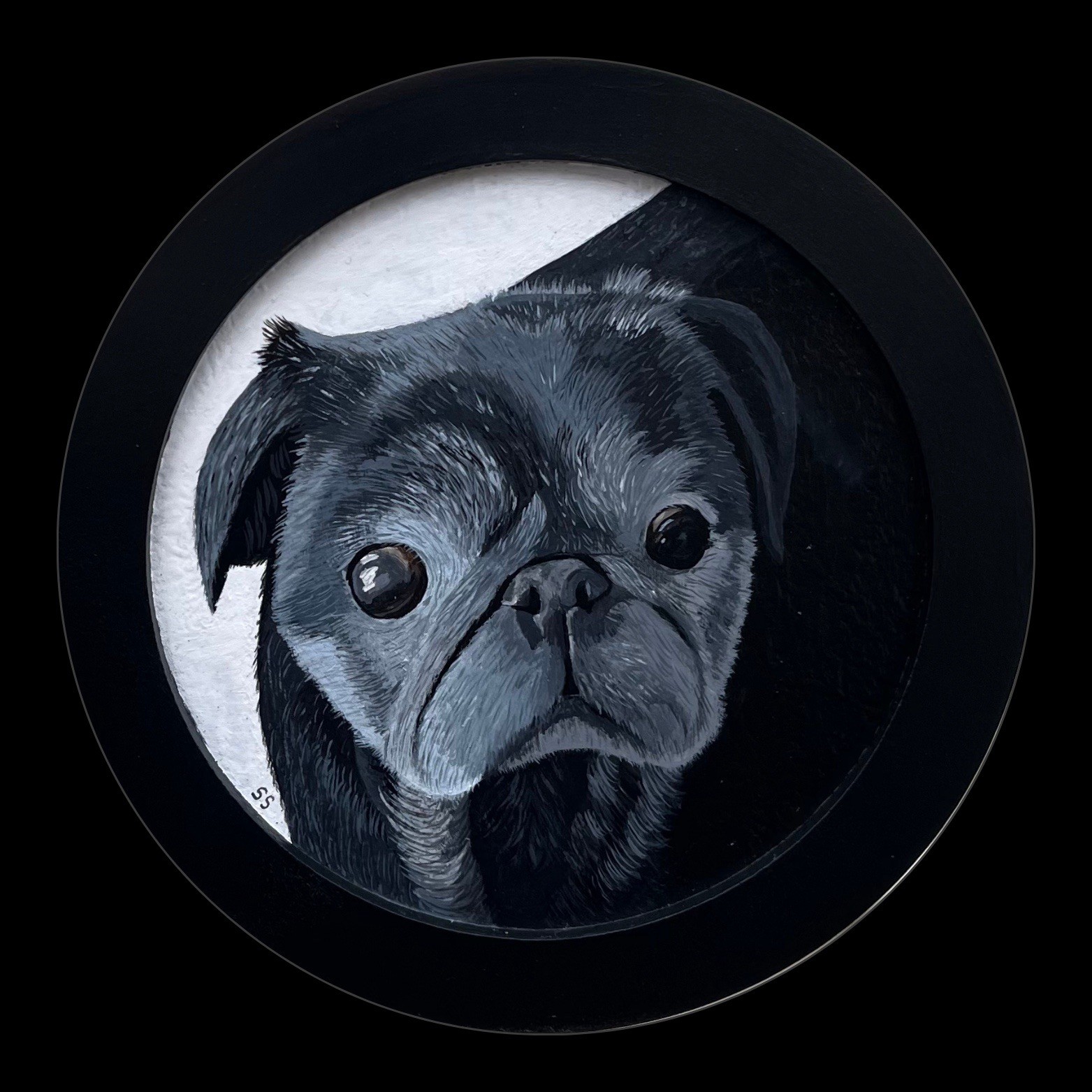 Custom Pet Portrait 6×6” – Hand-Painted Acrylic Pet Painting from Your Photo
