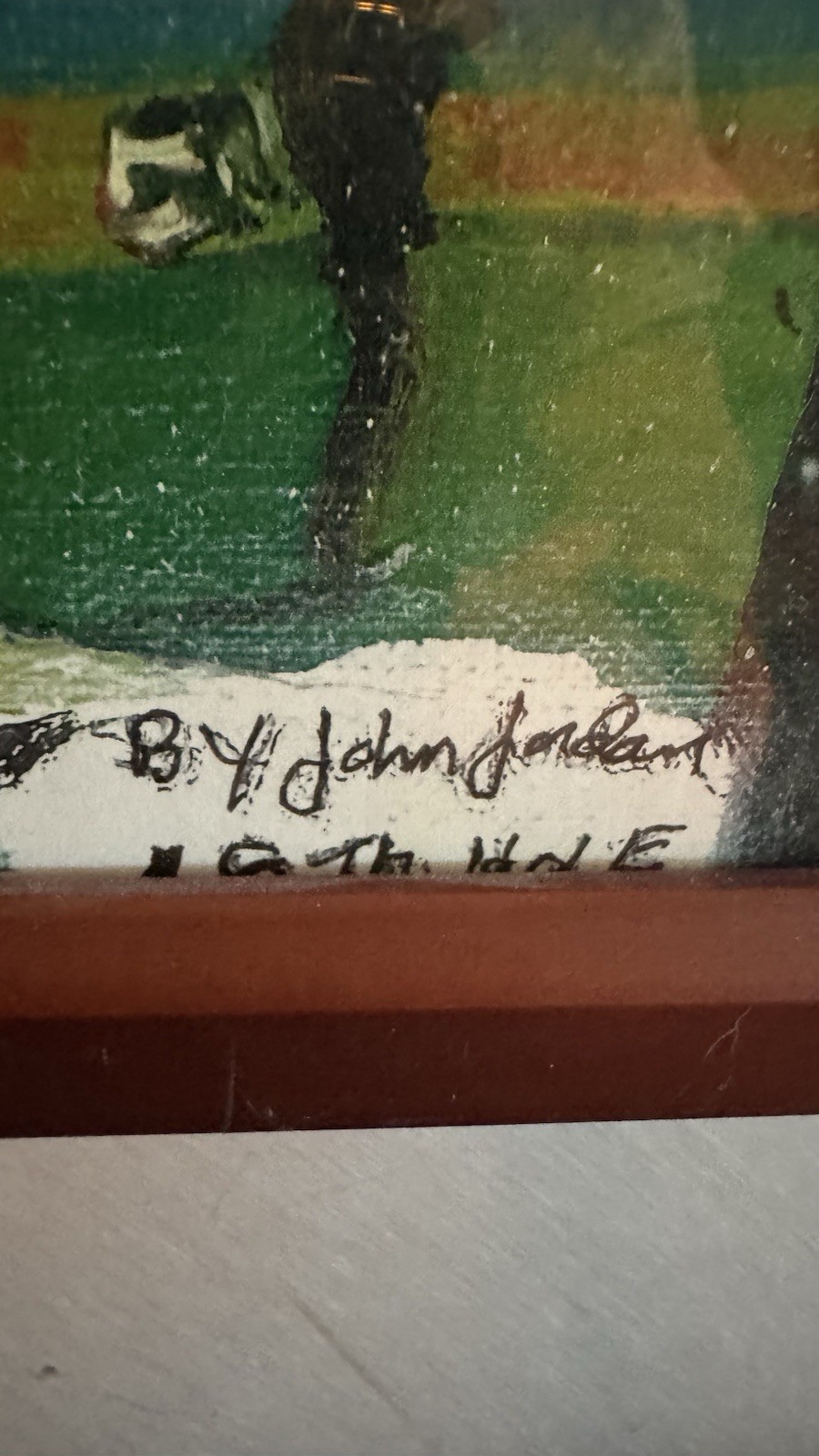 John Jackson ’18th Hole’ Framed Acrylic Golf Course Painting 15×17