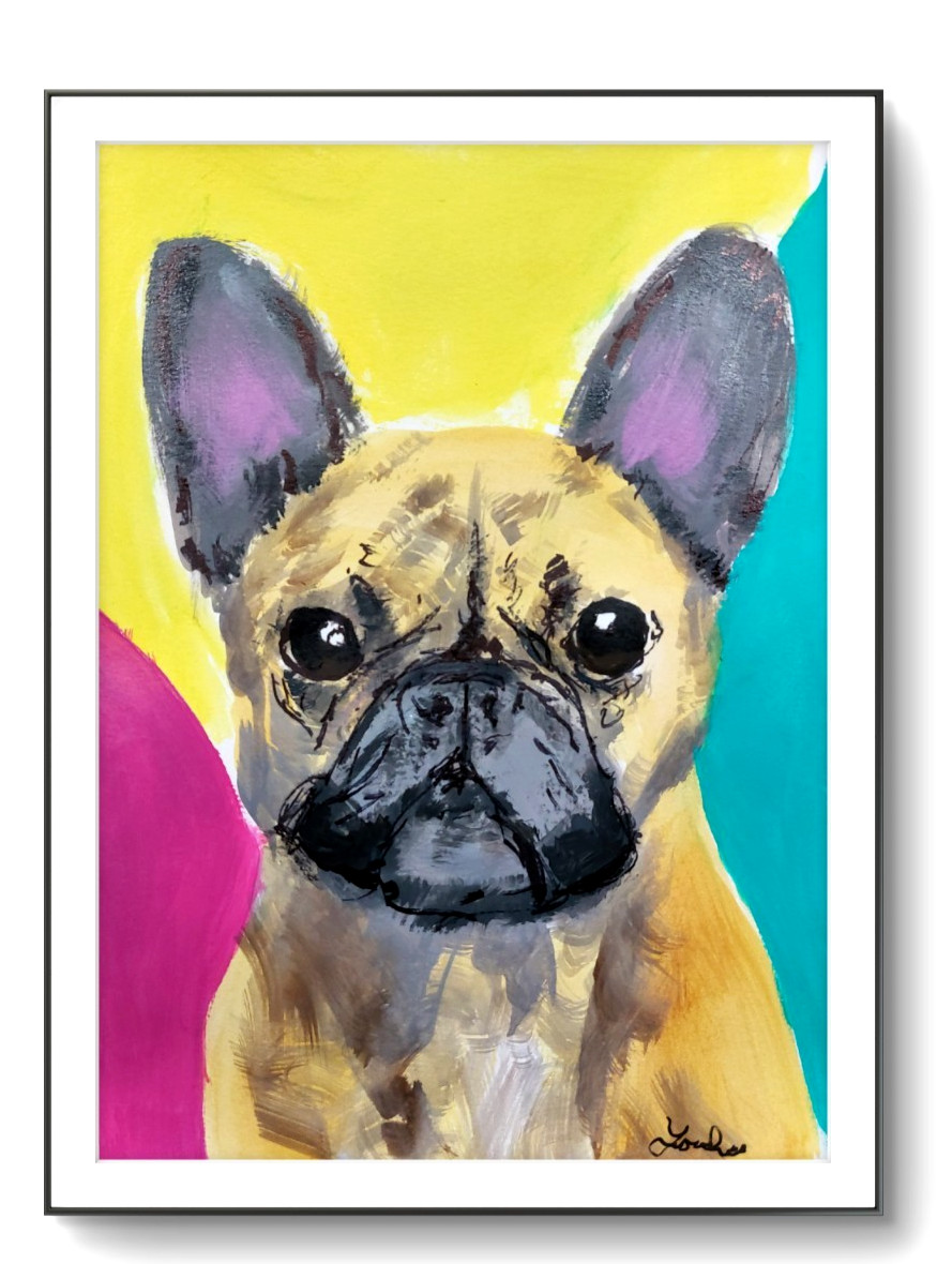 LOVELESS – «FRENCH BULLDOG» 11 x 15 living room decor COA