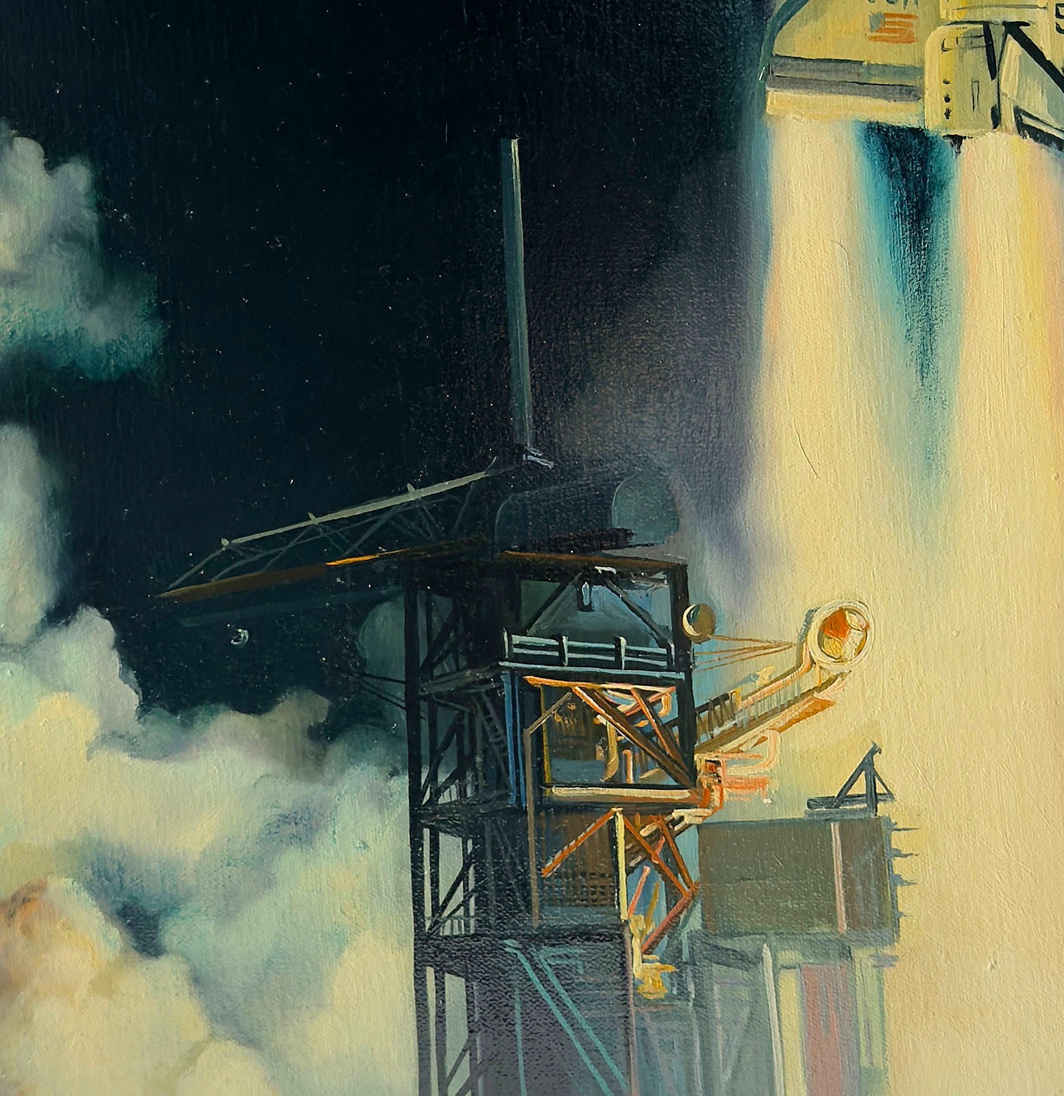 NASA Space Shuttle Launch Apollo Inspired art-20×24 inch oil on canvas painting