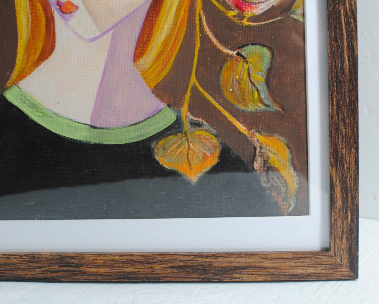 TWEETING THOUGHTS Picasso Cubism Acrylic by Artist Leean Swanson 13 x 17 in»