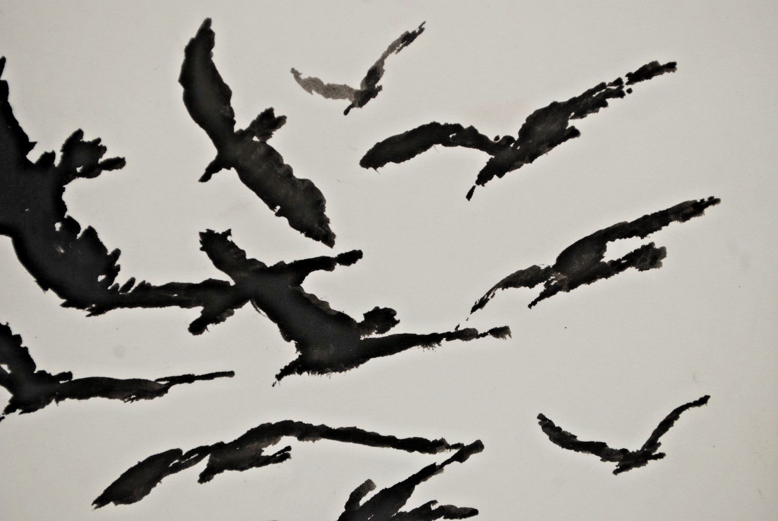«Gulls in Flight» Robert C Smith (1926-2018) Watercolor 8″x 11″, mat 14″x16″