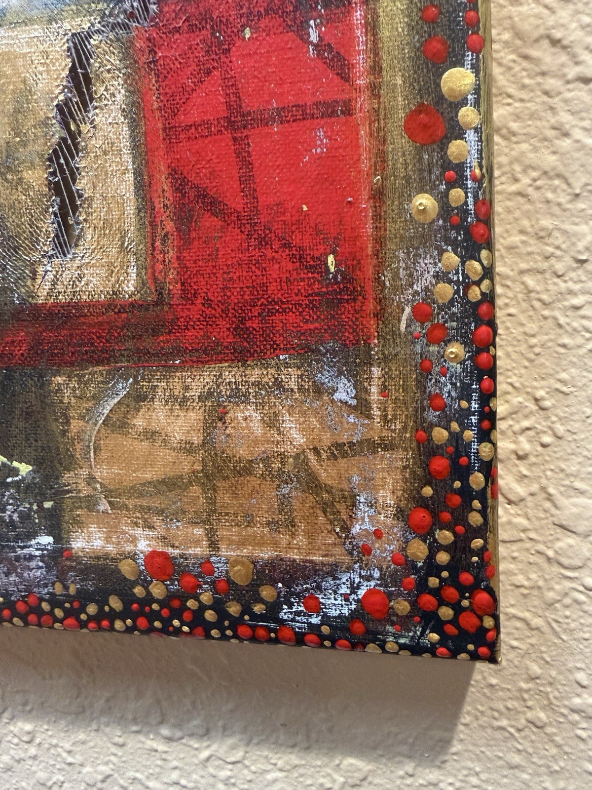Horror painting original Friday The 13th Jason Abstract Art Mixed Media
