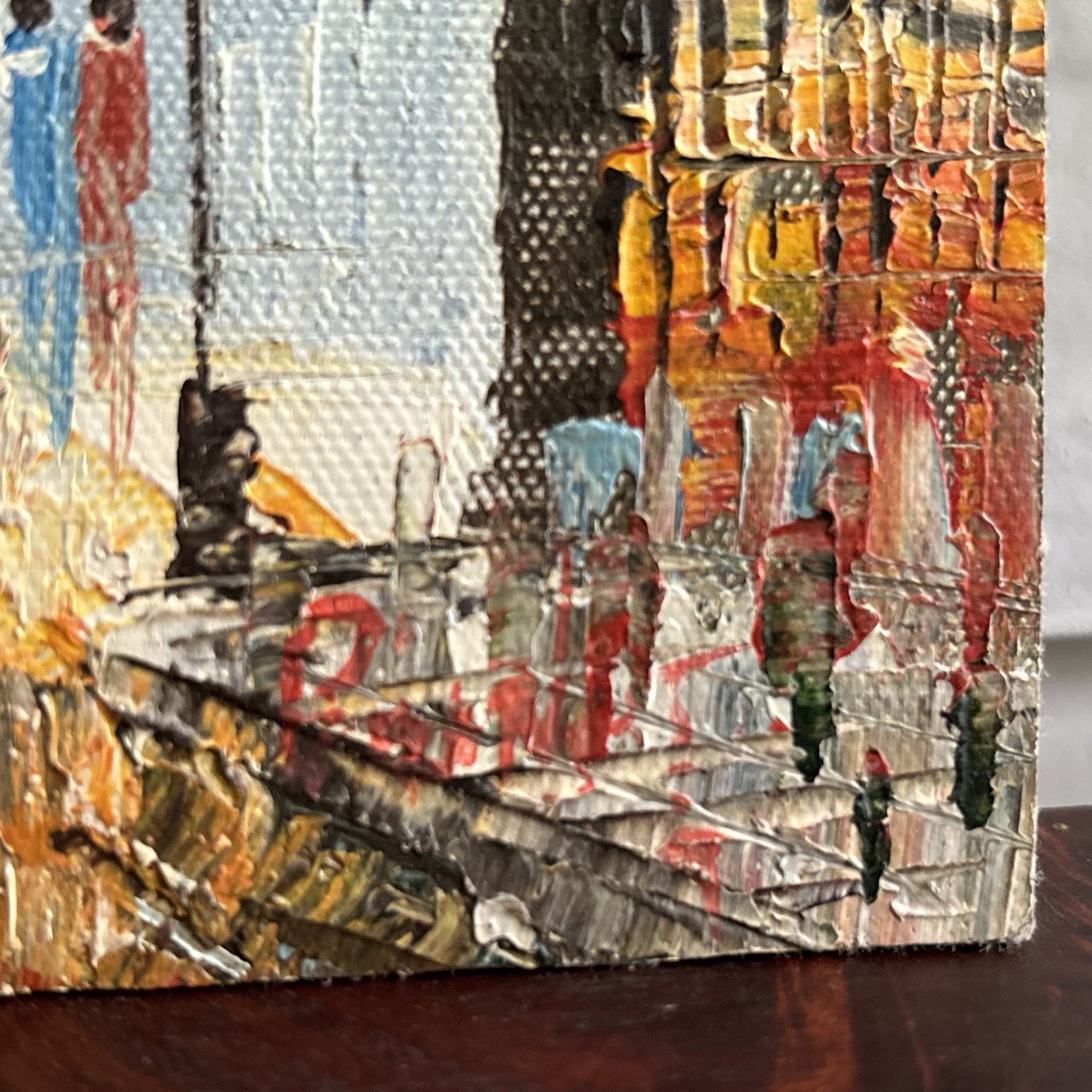 Vintage Impressionist Paris Street Painting Signed Burnett (?) Notre Dame 8×10