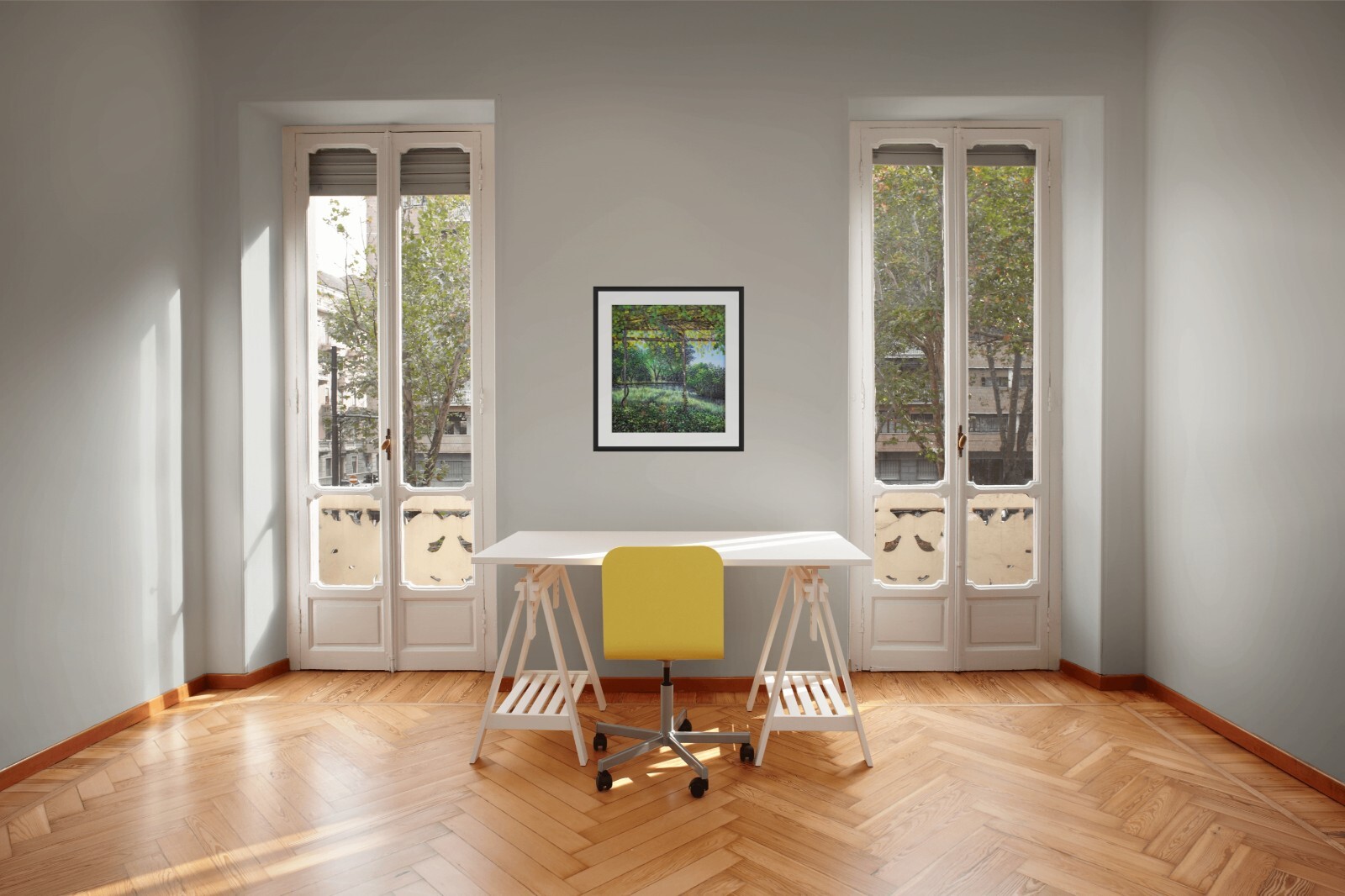 Summer Freshness: Grape Arbor Wall Art–Great Housewarming Gift-Beautify Décor.
