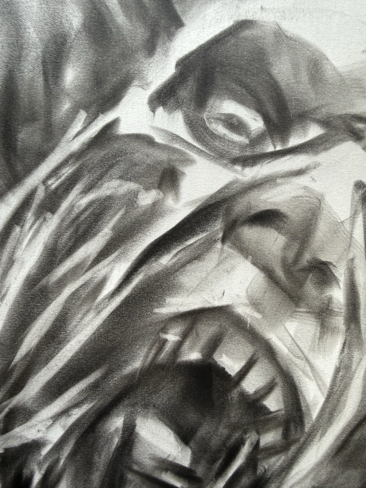 Screaming Zombie Pastel Drawing 11×14 Horror Art Original