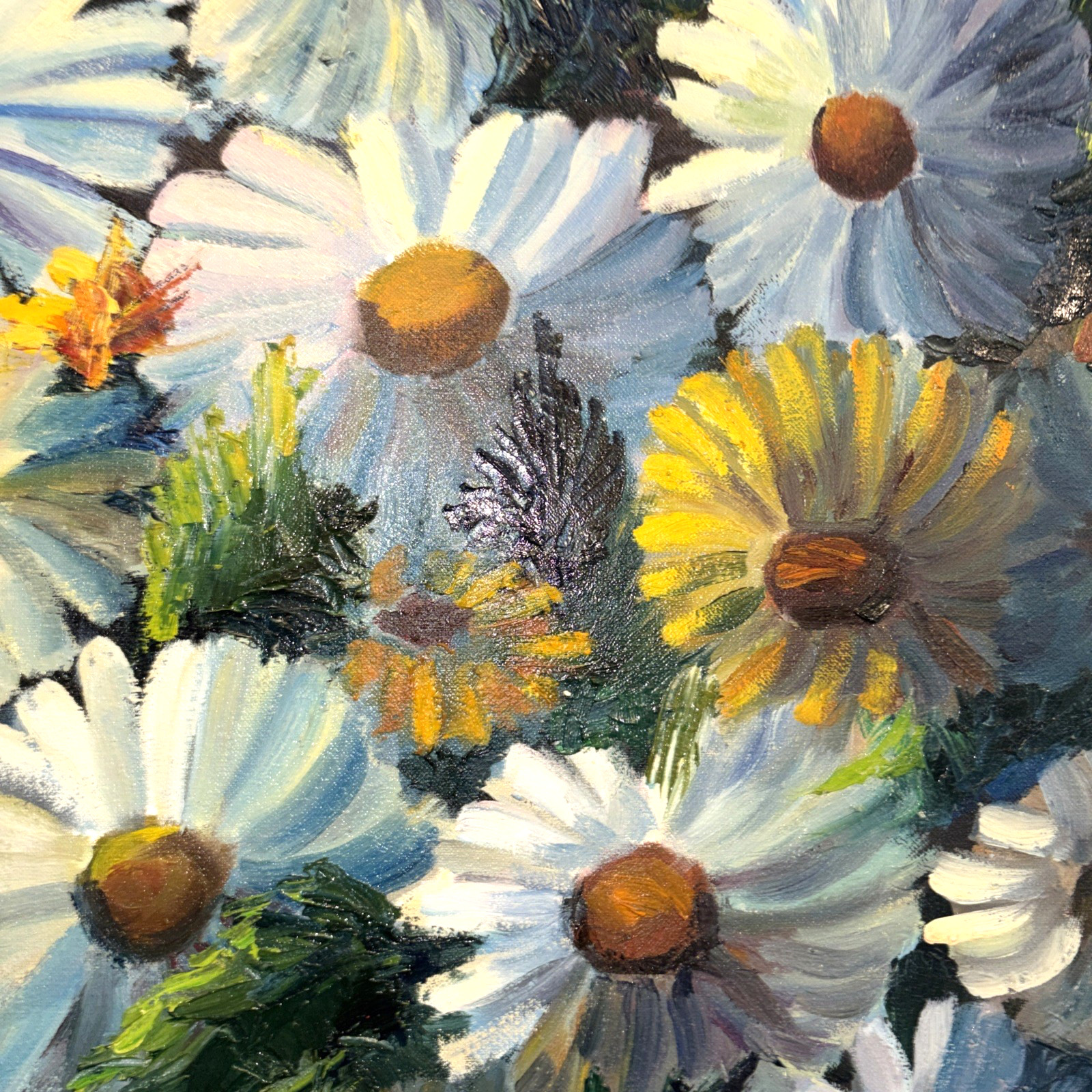 Original Oil Painting 31.5″x39.5″ Still life, Flowers, Bouquet, Artist Signed